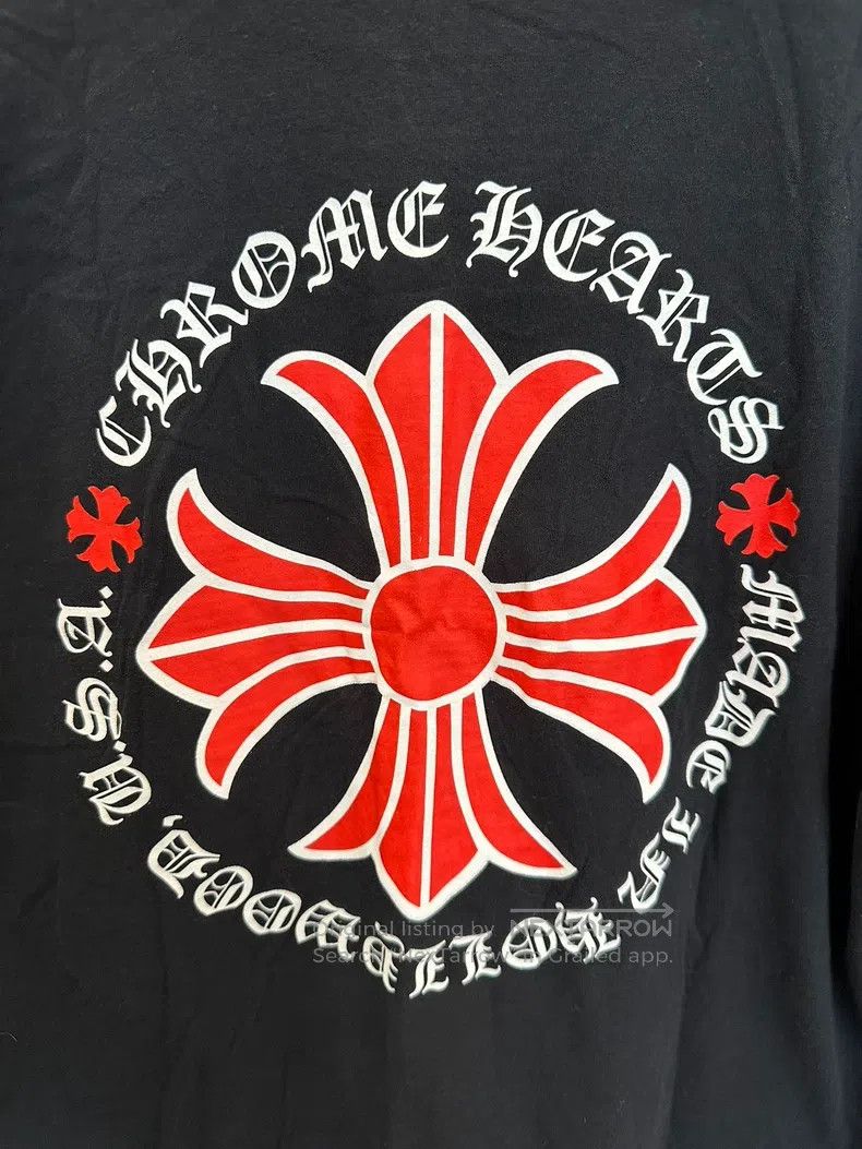 Chrome Hearts CHROME HEARTS Size XL Sanskrit circle red cross flower blac Size US XL / EU 56 / 4 - 4 Thumbnail