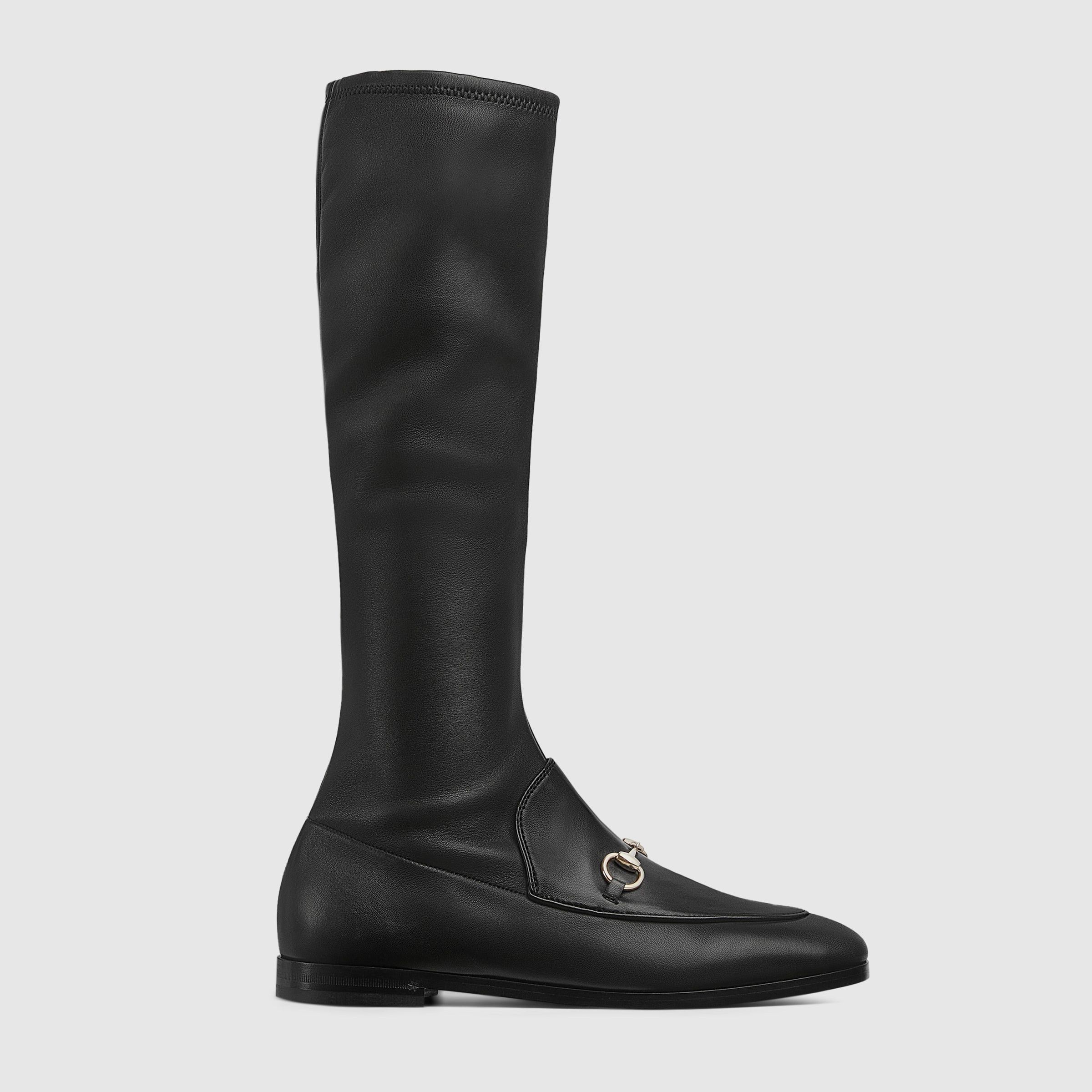 Gucci Gucci Jordaan Horsebit Stretch Leather Boots SIZE 36.5 Size ONE SIZE - 1 Thumbnail