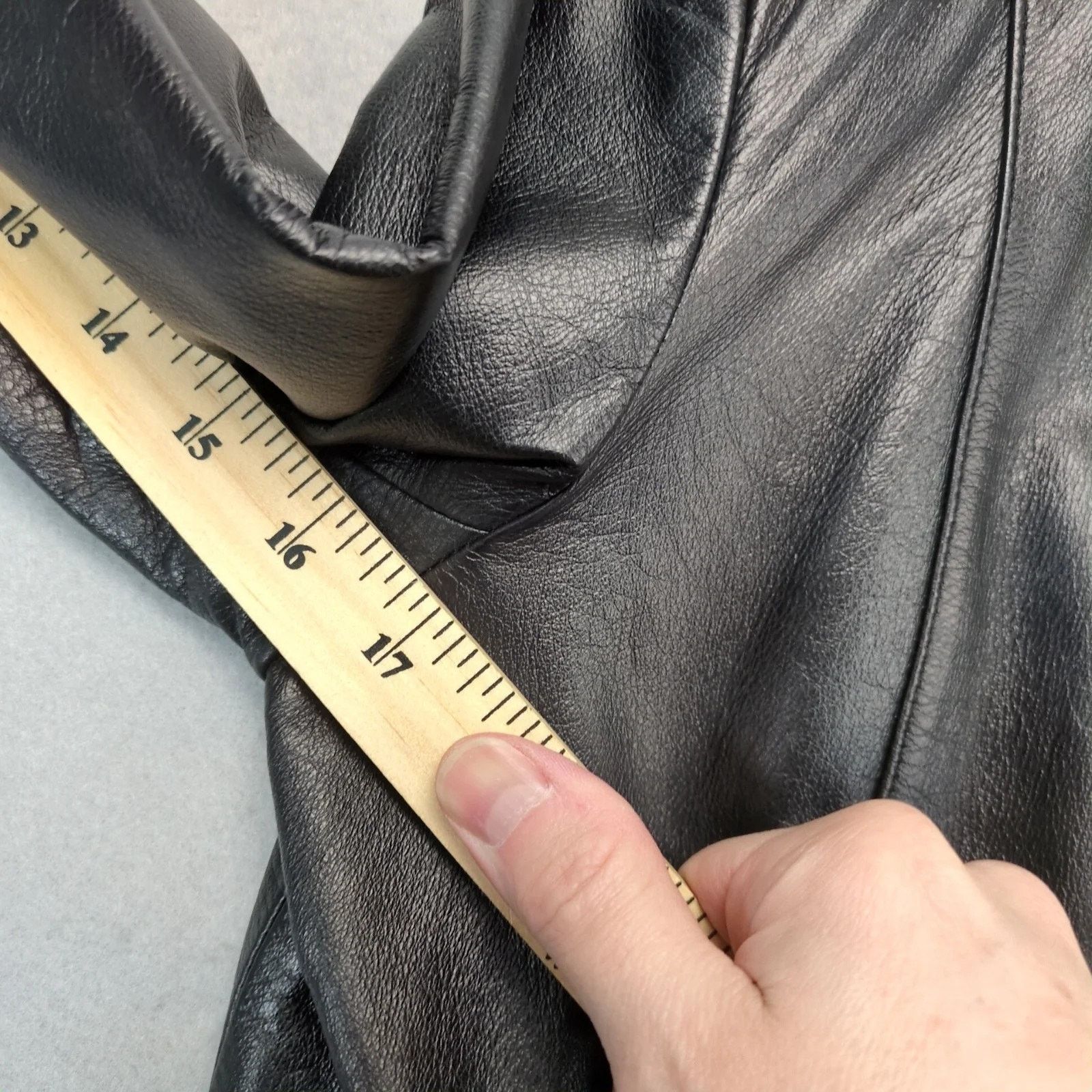 Other Apostrophe Genuine Leather Jacket Womens 4 Concealed Buttons Size S / US 4 / IT 40 - 7 Thumbnail