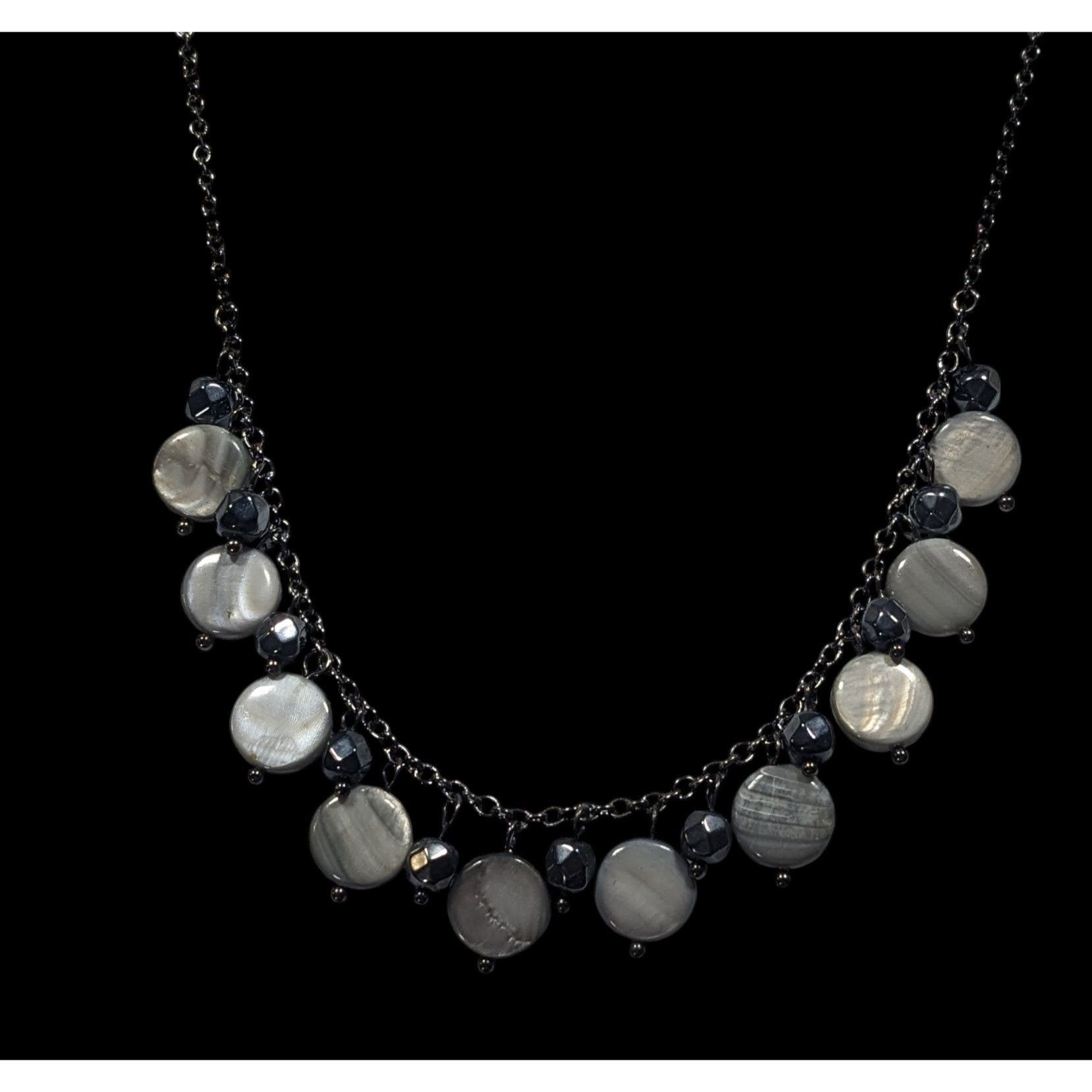 Other Lia Sophia Grey Mother Of Pearl Charm Necklace Size ONE SIZE - 2 Thumbnail