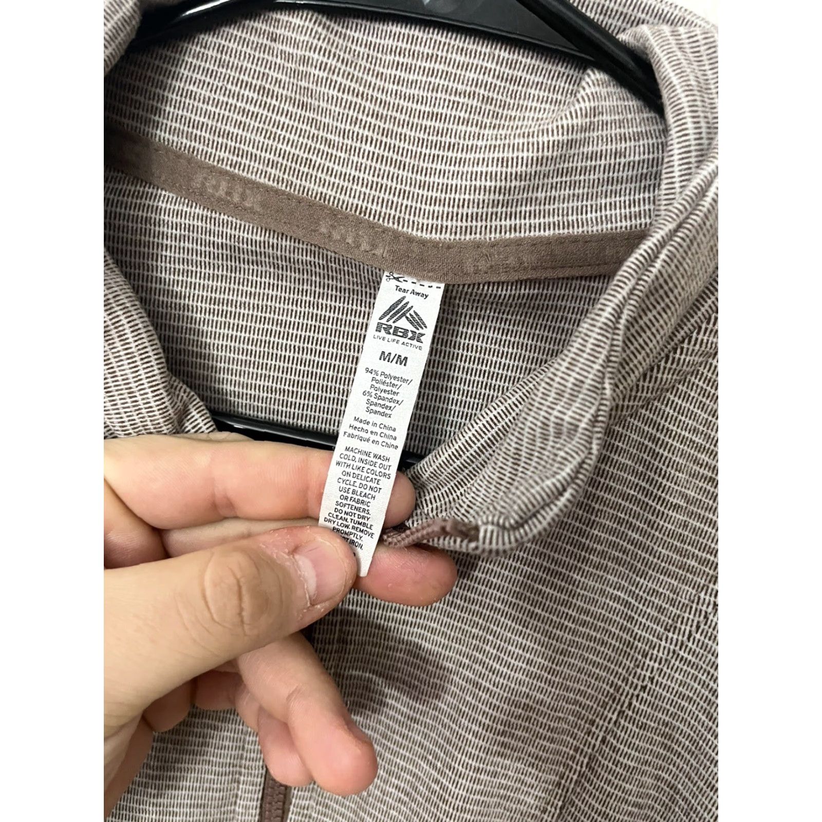Vintage RBX Jacket Women M Striped Brown Full Zip Lightweight Activewear Casual Size M / US 6-8 / IT 42-44 - 3 Thumbnail