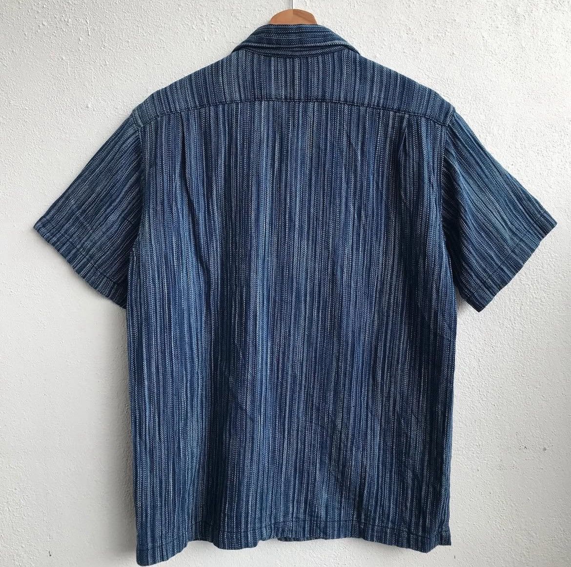 Studio D'Artisan Indigo Shijira Kasuri Shirt Size US M / EU 48-50 / 2 - 7 Thumbnail
