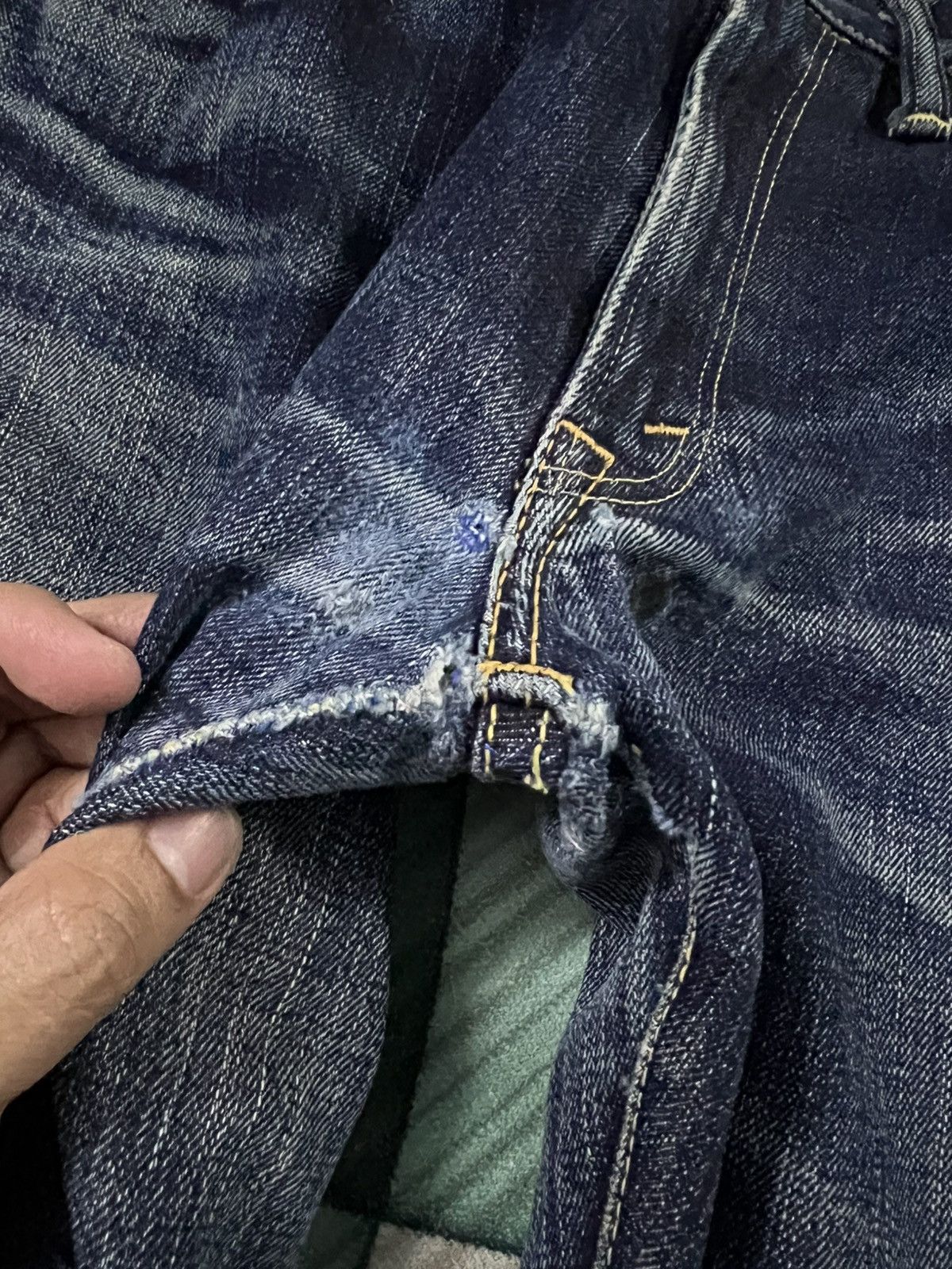 Japanese Brand × The Flat Head × Vintage VINTAGE THE FLAT HEAD DISTRESSED SELVEDGE JEANS Size US 29 - 7 Thumbnail