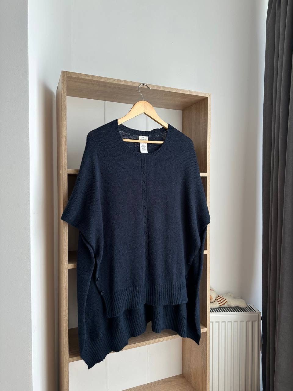Japanese Brand × Vintage Vintage Hartford Wool Blue Poncho Sweater Size US M / EU 48-50 / 2 - 2 Thumbnail