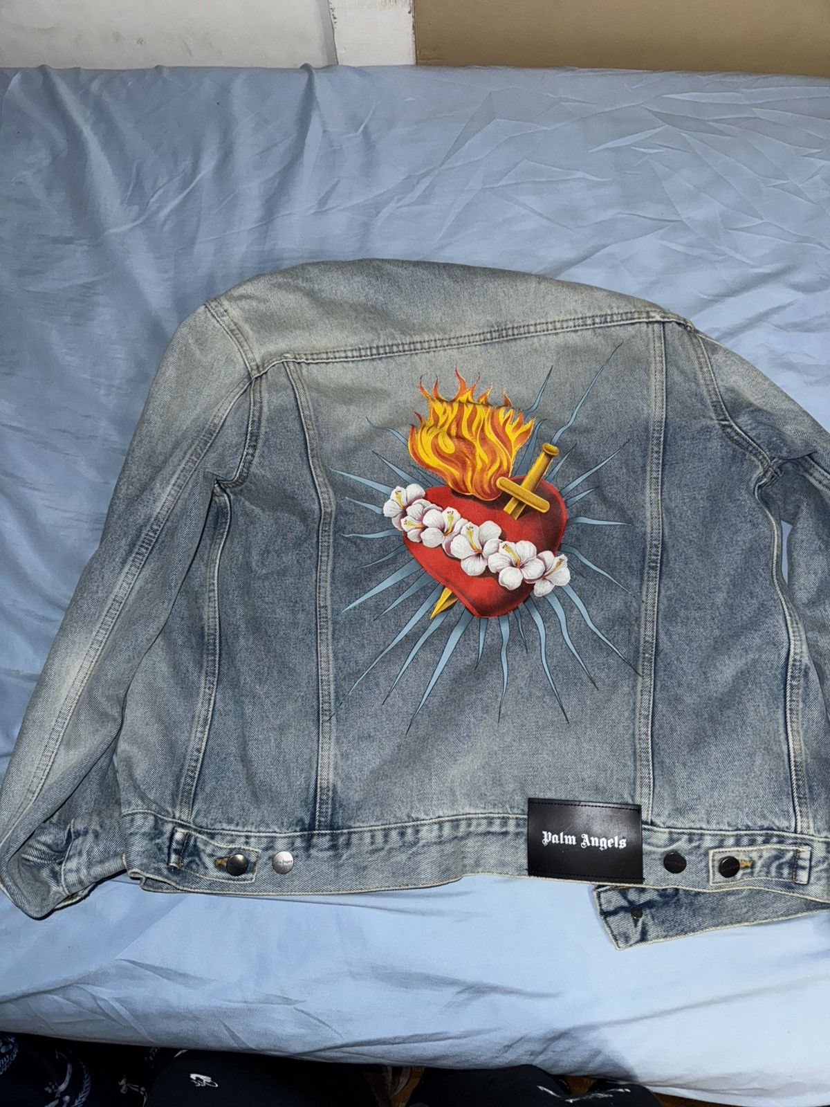 Palm Angels demin sacred Heart palm angles jacket Size US M / EU 48-50 / 2 - 1 Thumbnail