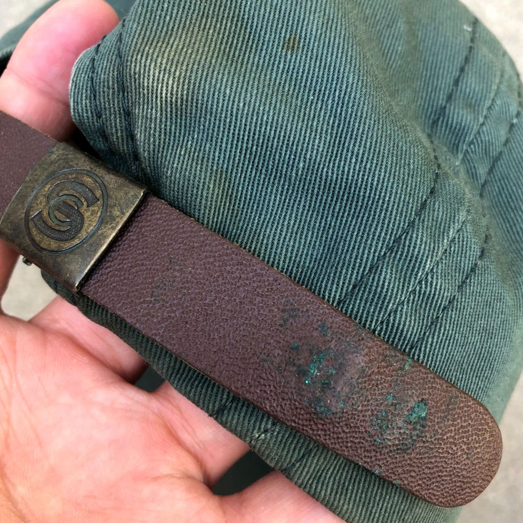 Stetson VINTAGE Stetson Country Leather Hat Men One Size Green Adjustable Cap USA Hat Mens Green Leather Cap Size ONE SIZE - 5 Thumbnail