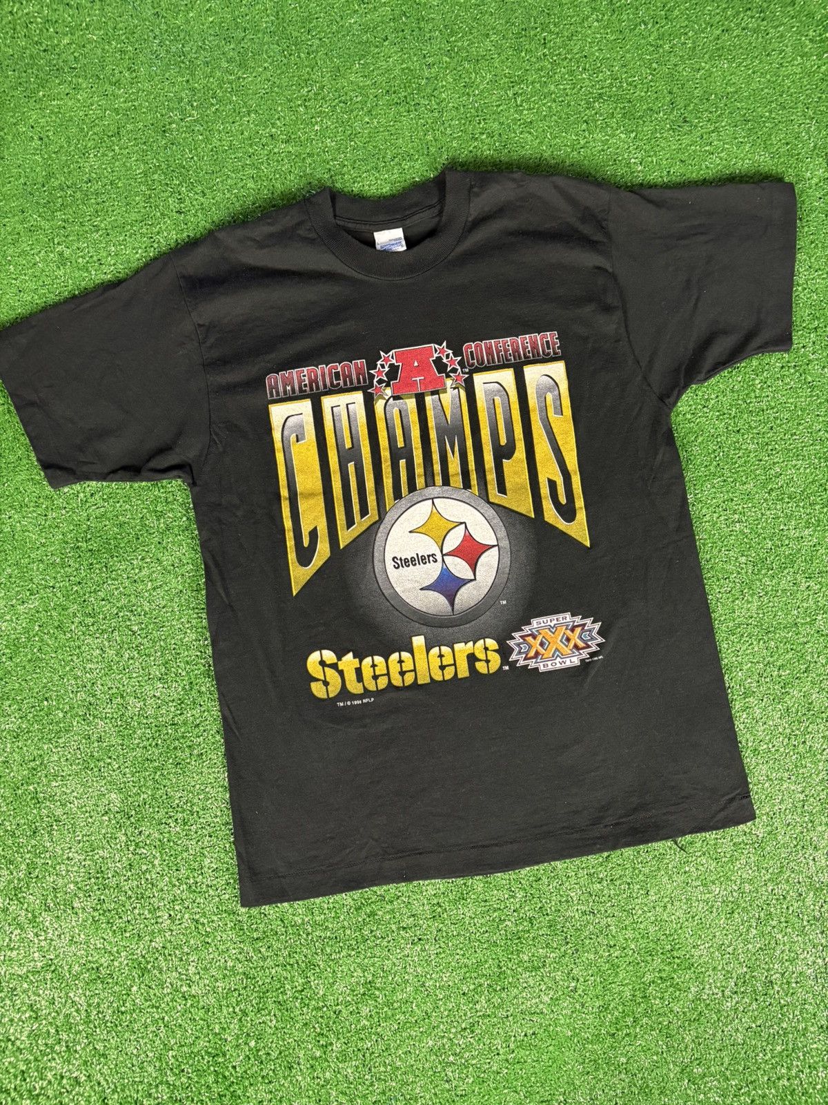 Salem Sportswear × Vintage Vintage 1995 Pittsburgh Steelers T-Shirt Size US L / EU 52-54 / 3 - 2 Thumbnail