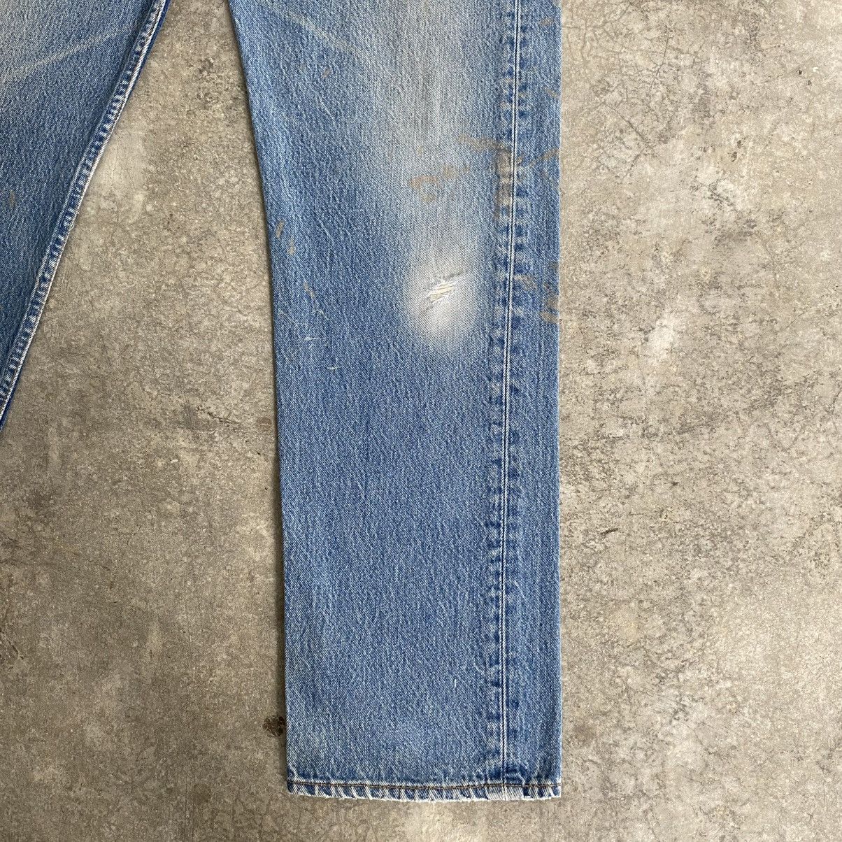 Levi's Vintage 1996 Levis 501 Faded Stonewashed Blue Denim Jeans Size US 35 - 6 Thumbnail