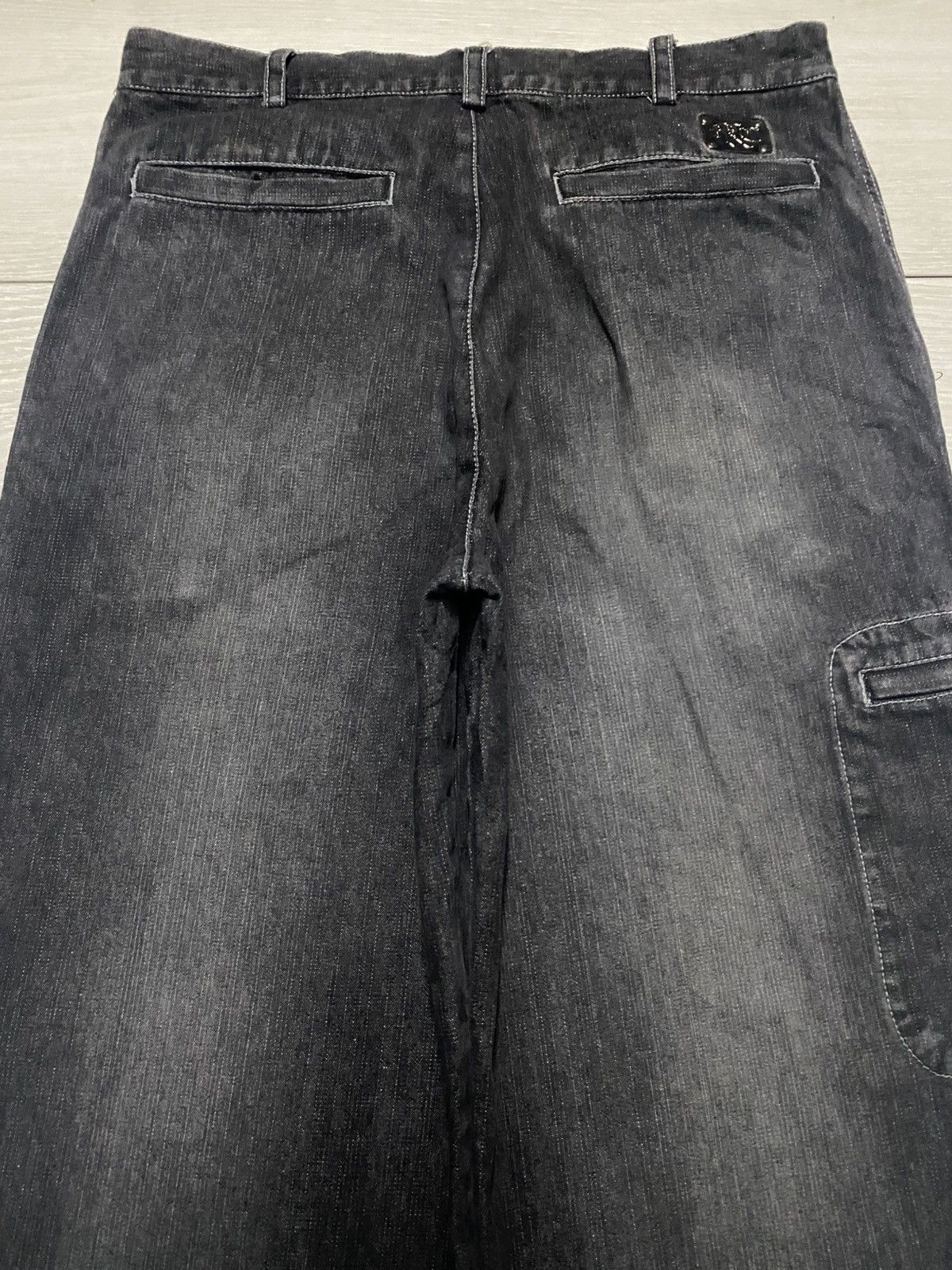 Japanese Brand Vintage Monterey & Carmei Black Faded Cargo Pants Size US 31 - 4 Thumbnail