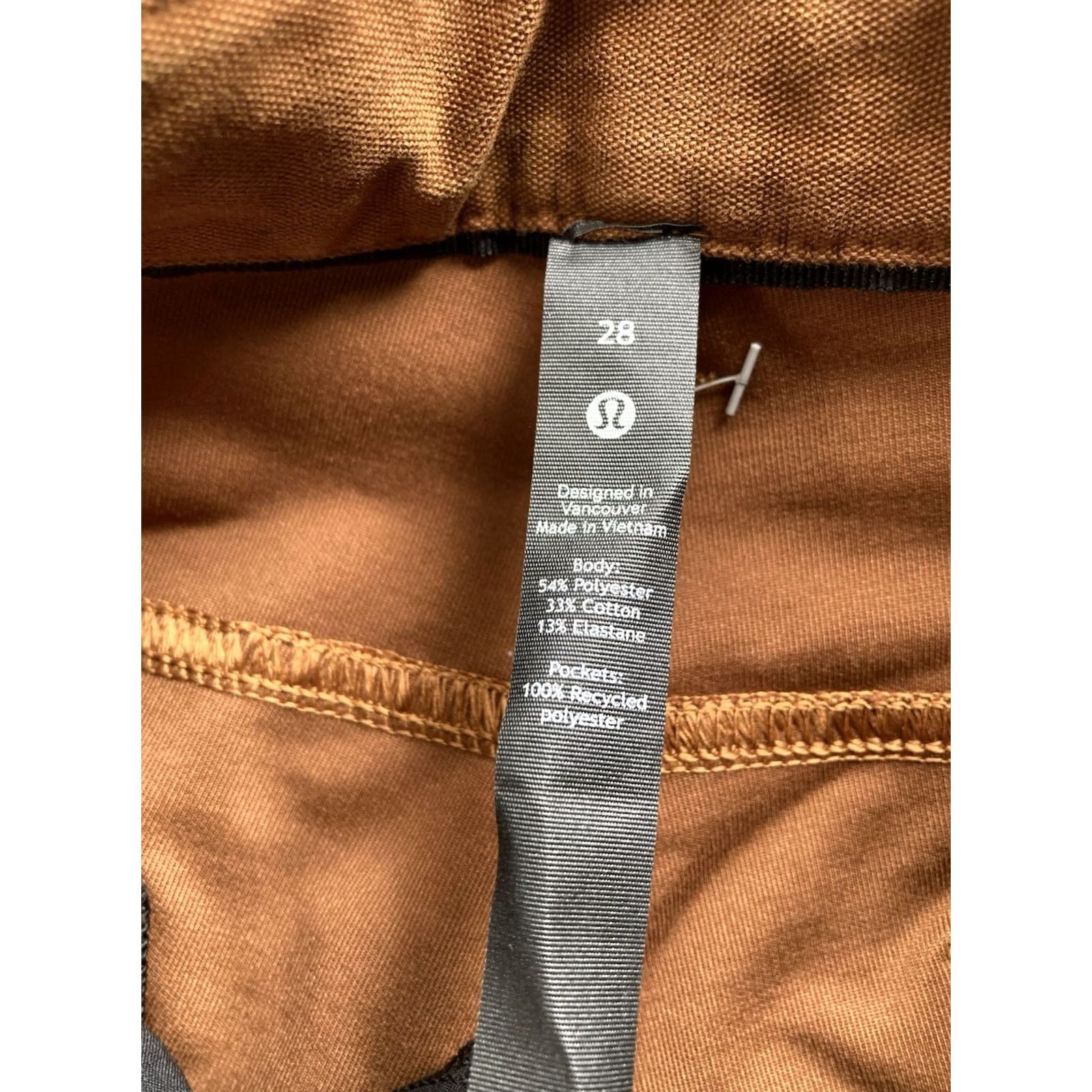 Lululemon Lululemon ABC Utilitech 5-Pocket Pant Mens 28x29 Brown Straight - Classic Fit, Flat Front, Button Zip, 5-Pocket Design, City Preppy Sports Size US 28 / EU 44 - 6 Thumbnail