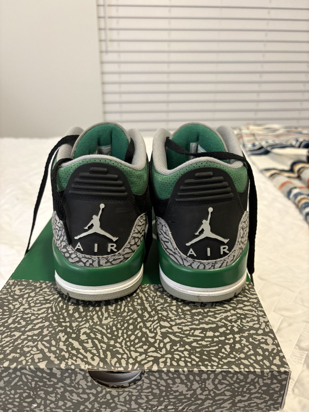 Jordan Brand Ajr Jordan 3 Retro Pine Green Size US 10 / EU 43 - 4 Thumbnail