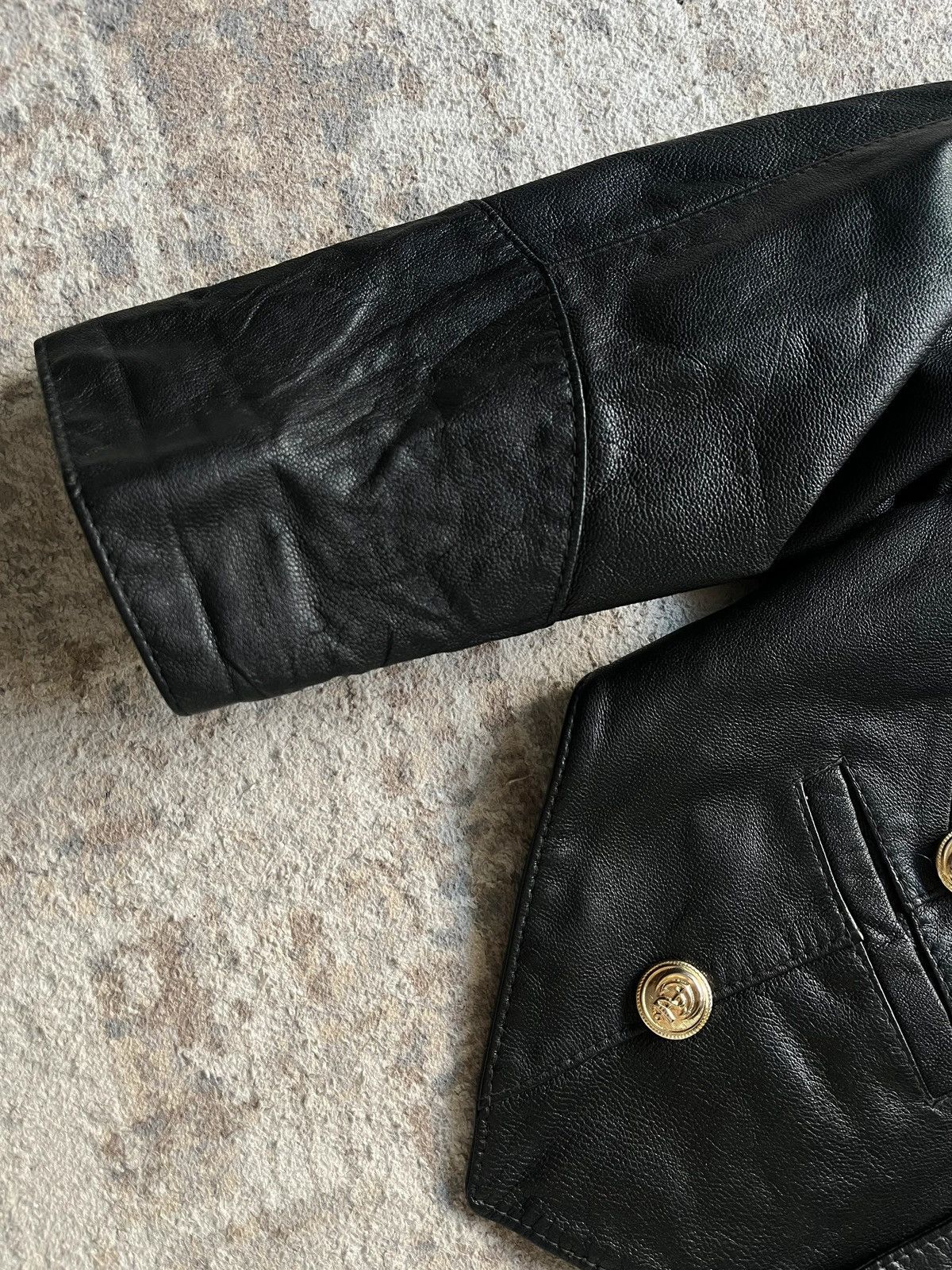 Other Vintage 1980's - 1990's Sz M Leather Jacket Black Rare Size M / US 6-8 / IT 42-44 - 13 Thumbnail