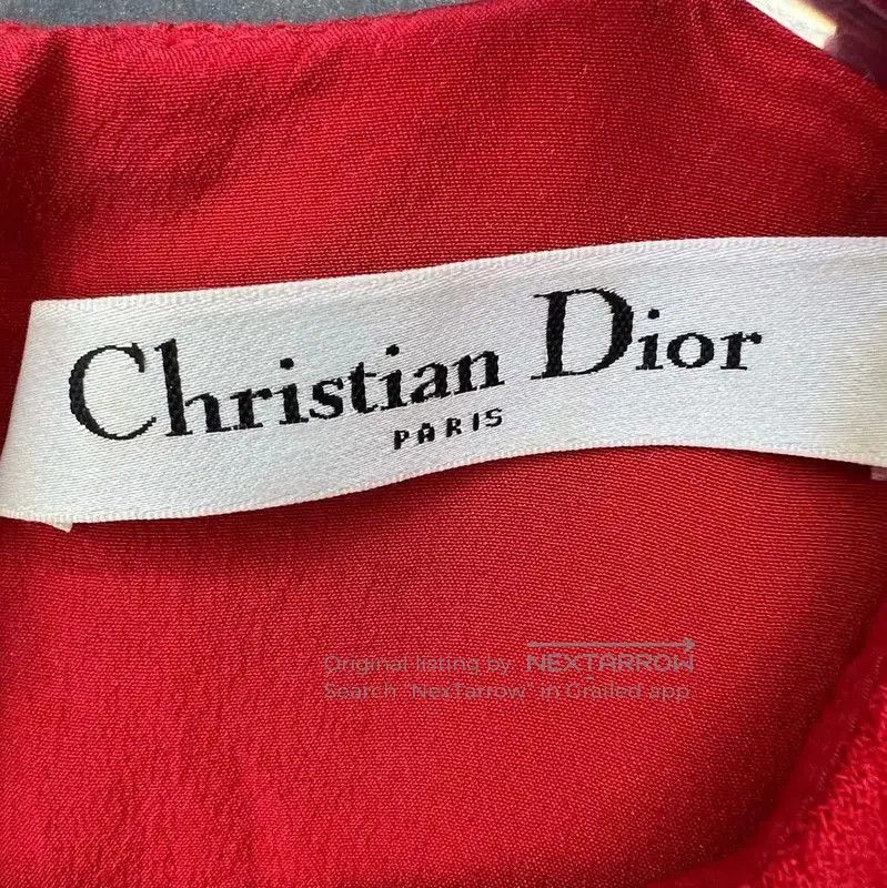 Dior Dior Red Cotton Short Dress . Size XXS / US 00 / IT 34 - 3 Thumbnail