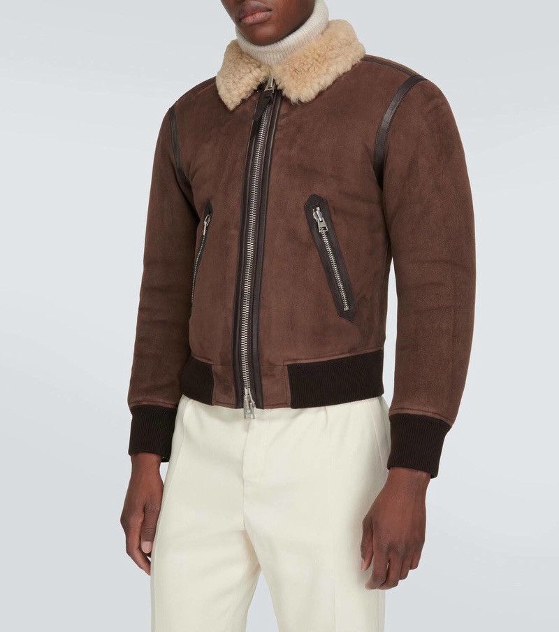 Tom Ford 🔥$10.5K VALUE 🔥Tom Ford Shearling Trimmed Leather Jacket Size US M / EU 48-50 / 2 - 3 Thumbnail