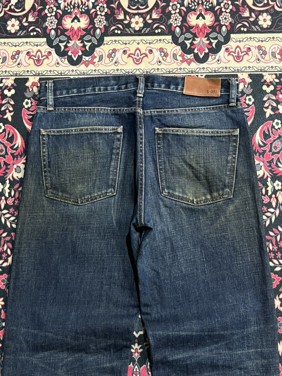 Undercover × Uniqlo Vintage Uniqlo S002 Dark Blue Washed Whisker Straight Jeans Size US 32 / EU 48 - 7 Thumbnail
