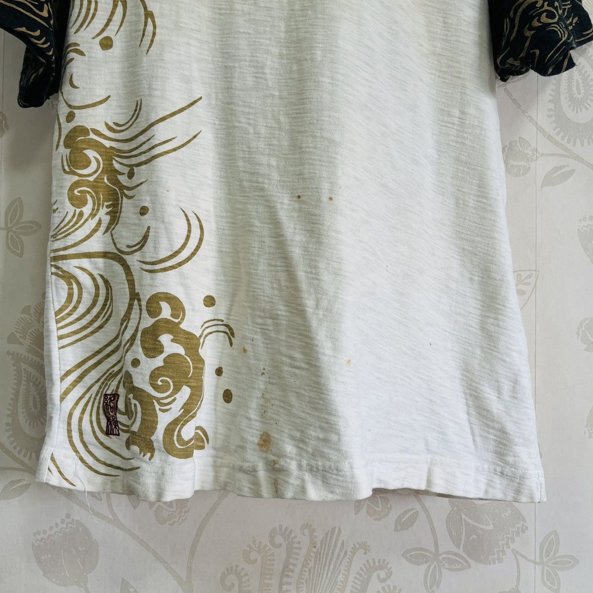 Japanese Brand × Vintage Vintage Kara Kuri Sukajan Embroidered Koi Fish TShirt Japan Size US M / EU 48-50 / 2 - 8 Thumbnail