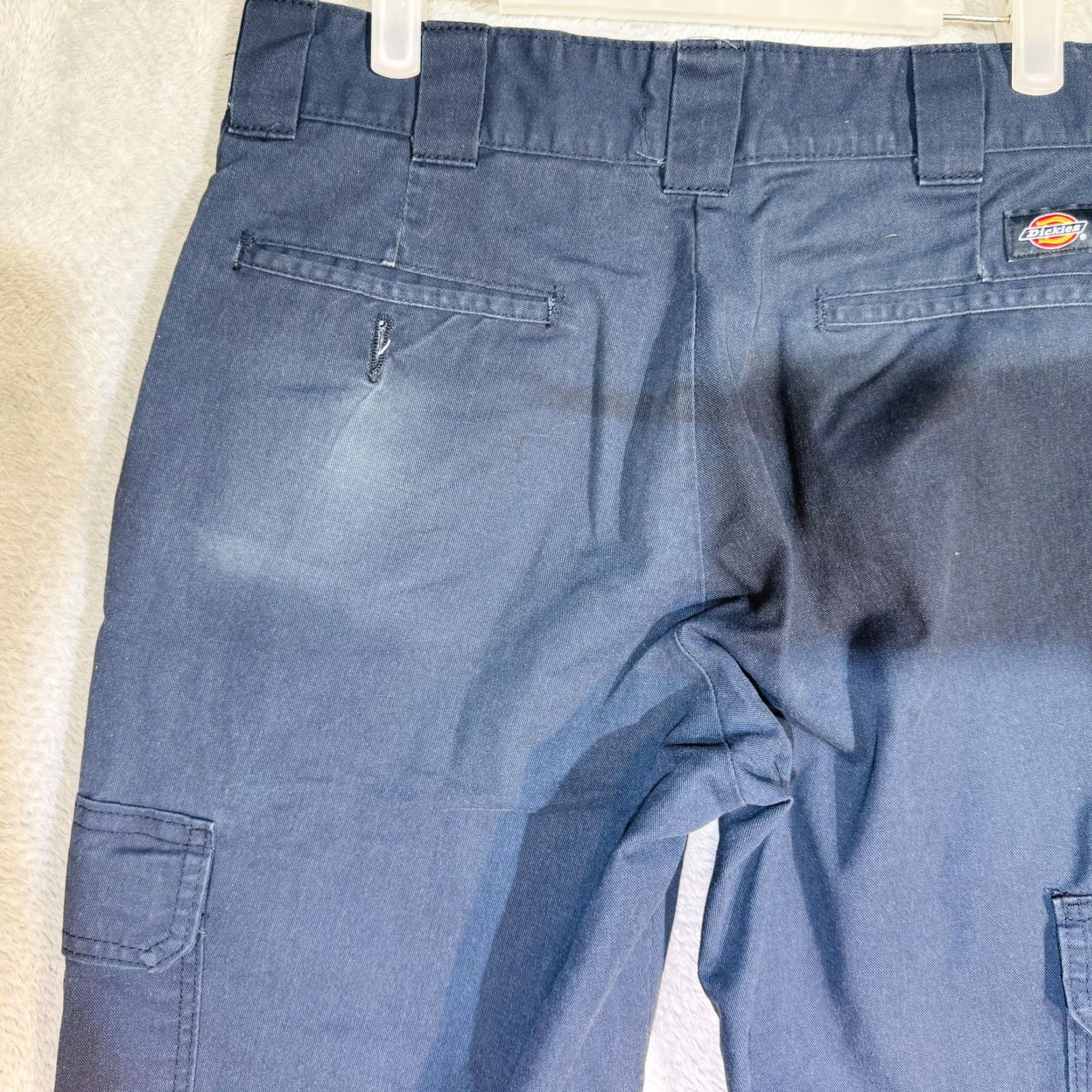Dickies Dickies Pants Mens 34x30 Blue Cargo Regular Straight Workwear Polyester Cotton Size US 34 / EU 50 - 7 Thumbnail