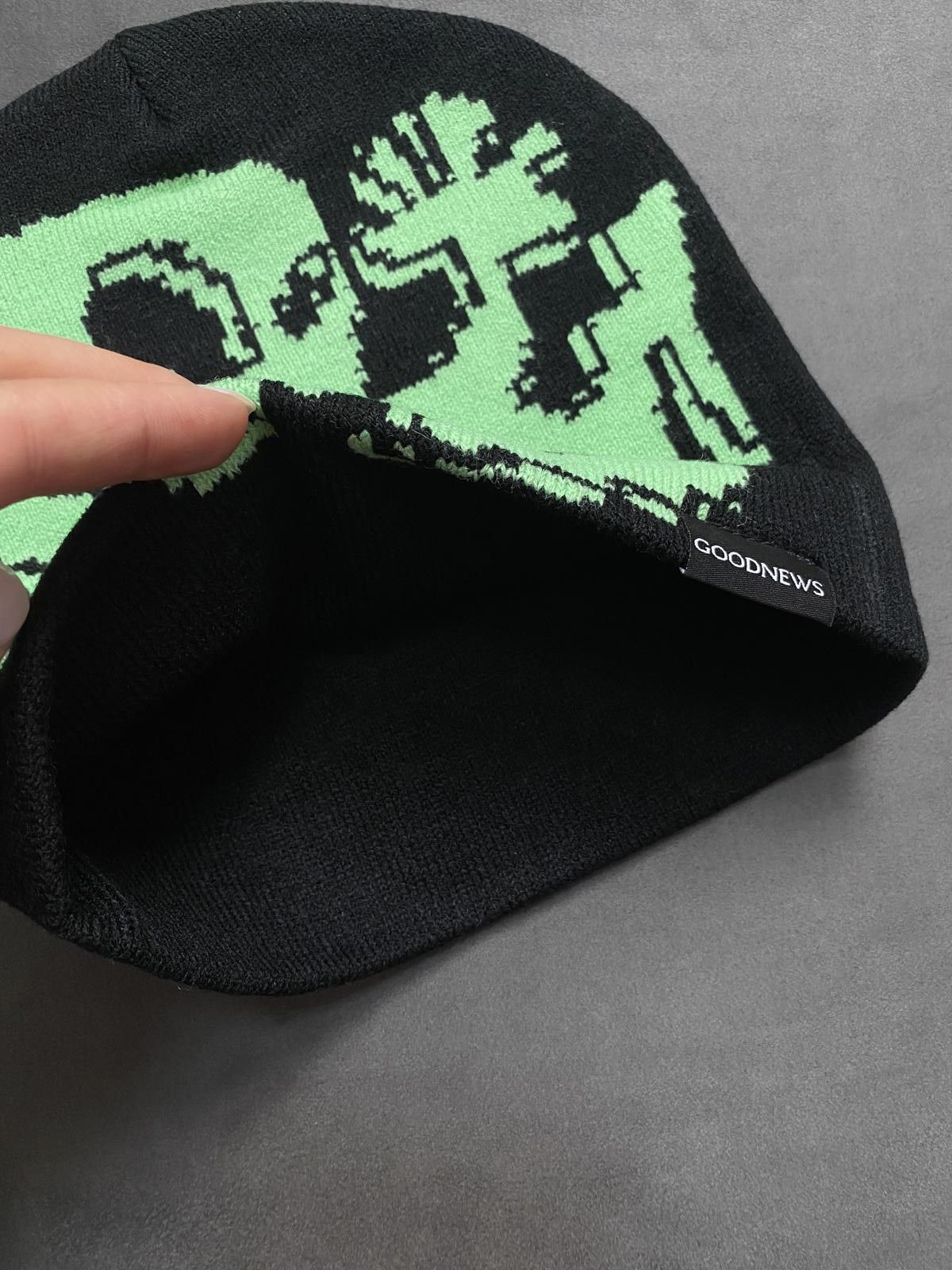 Japanese Brand Goodnews Skateboard Species Toque No Cuff Knit Black Beanie Size ONE SIZE - 5 Thumbnail