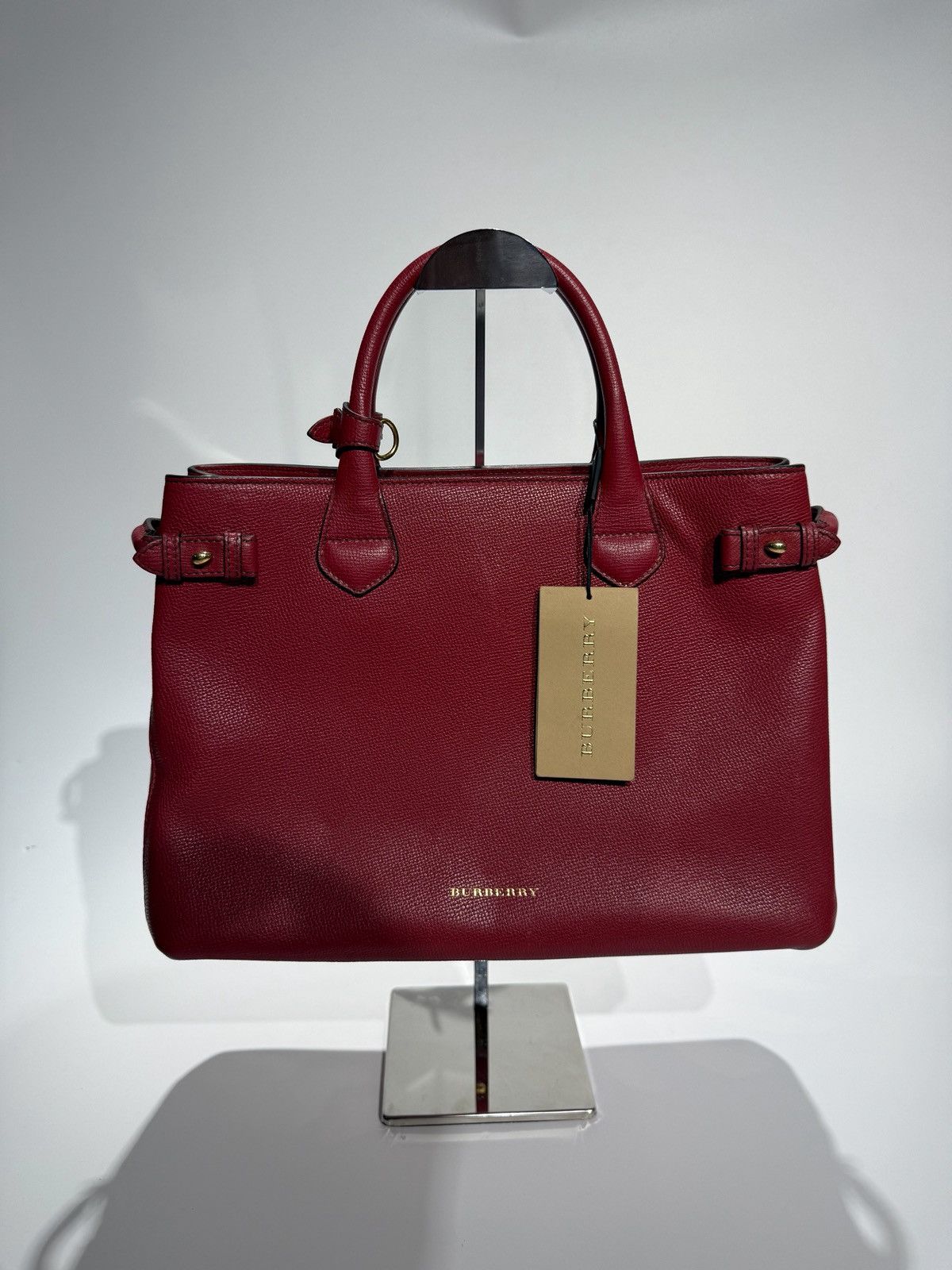 Burberry Burberry House Check Derby Leather Medium Banner Bag Size ONE SIZE - 3 Thumbnail