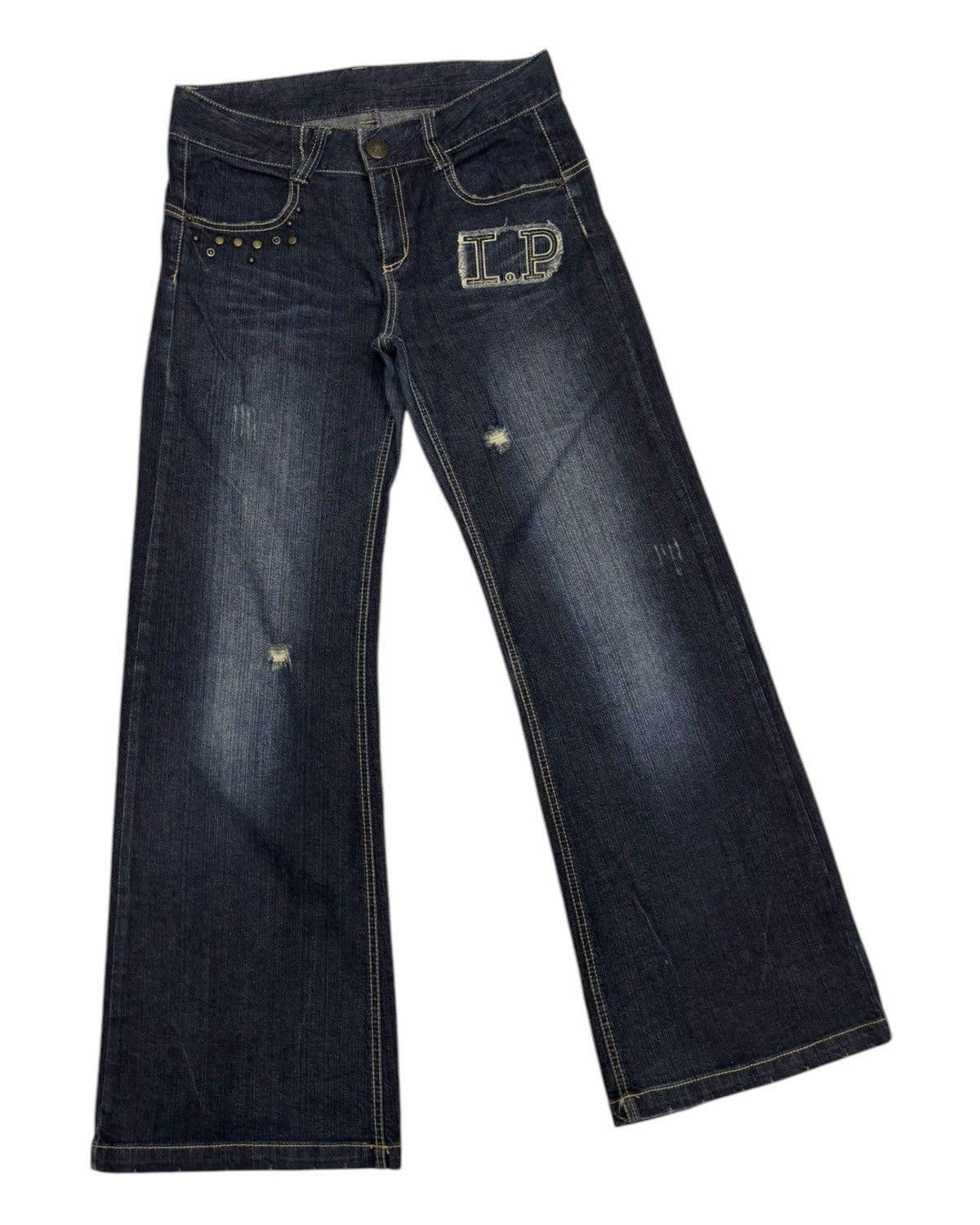 If Six Was Nine × JNCO 🔥Y2K Low Rise Flare Baggy Jeans Wide Leg Inner Press Denim Size US 30 / EU 46 - 3 Thumbnail