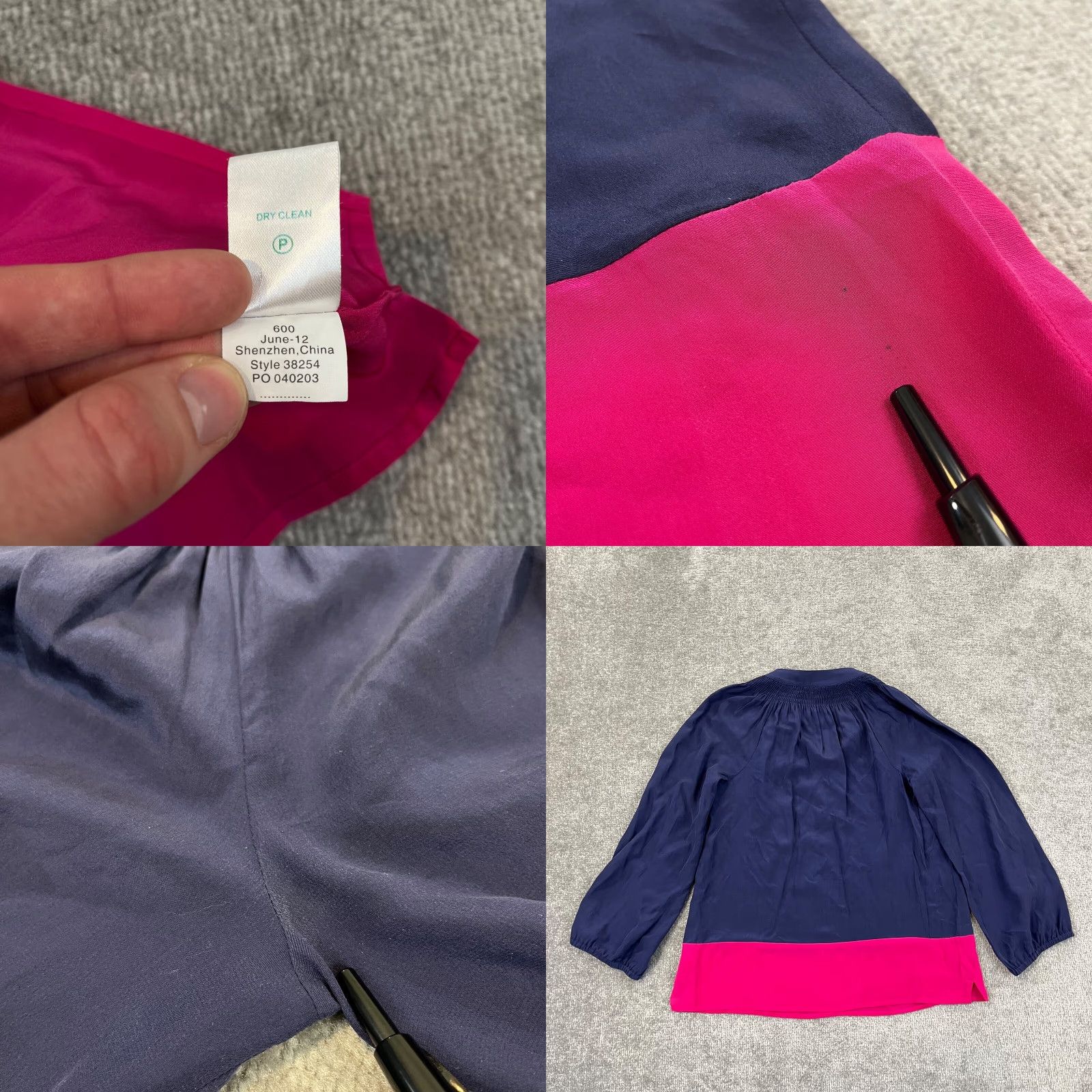 Lilly Pulitzer Lilly Pulitzer Women's Blouse XS Silk Colorblock Elsa Blue Pink Casual Office Wear Size XS / US 0-2 / IT 36-38 - 8 Thumbnail