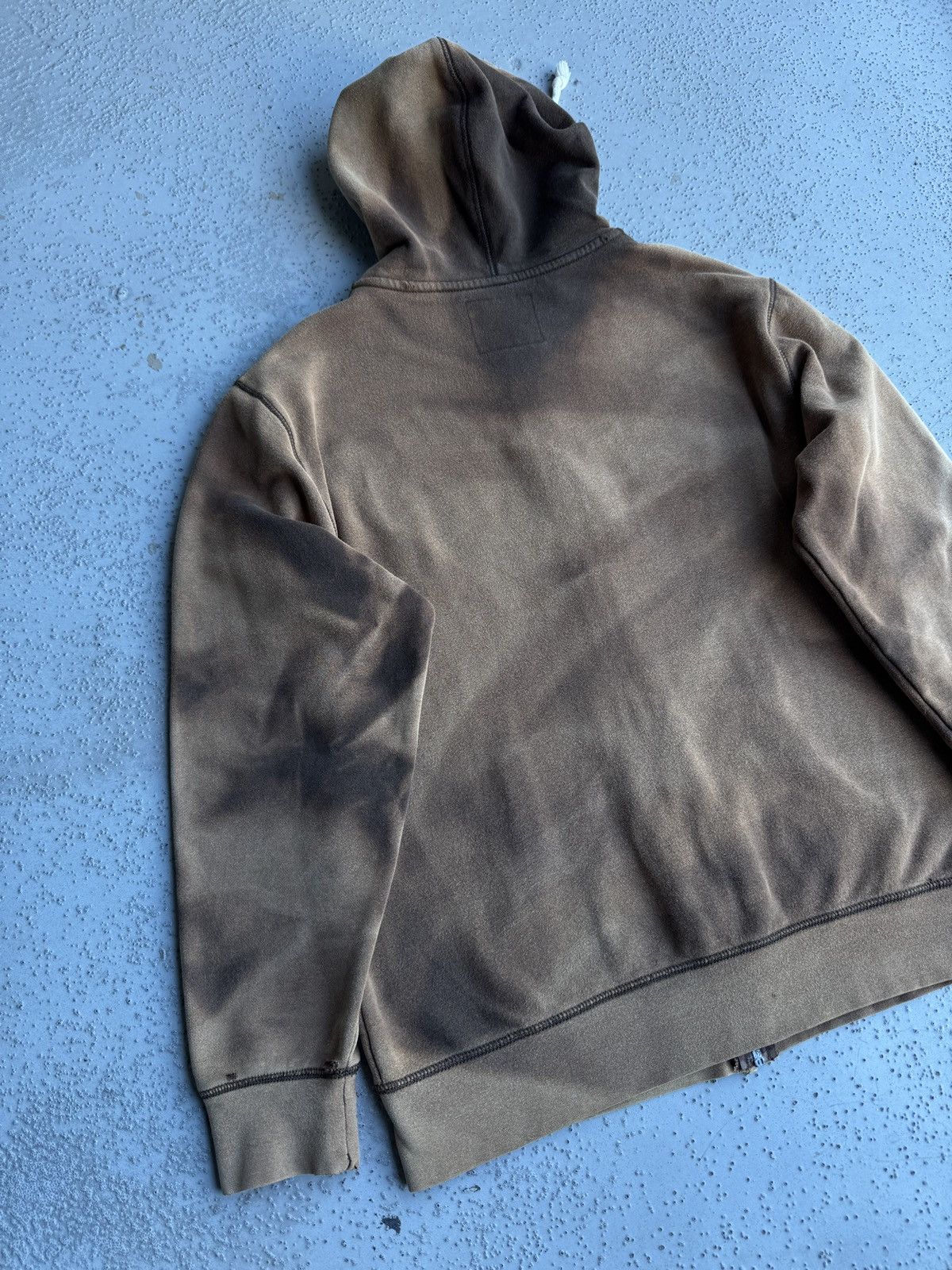 Vintage Faded distressed hoodie brown full zip vintage M-L Size US M / EU 48-50 / 2 - 18 Thumbnail