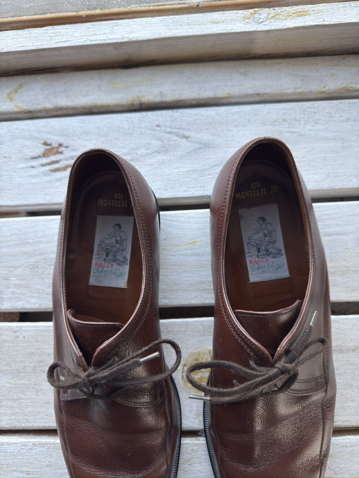 Bally × Designer Made in Italy Brown Leather Derby Shoes – Minimalist Formal Size US 10 / EU 43 - 13 Thumbnail