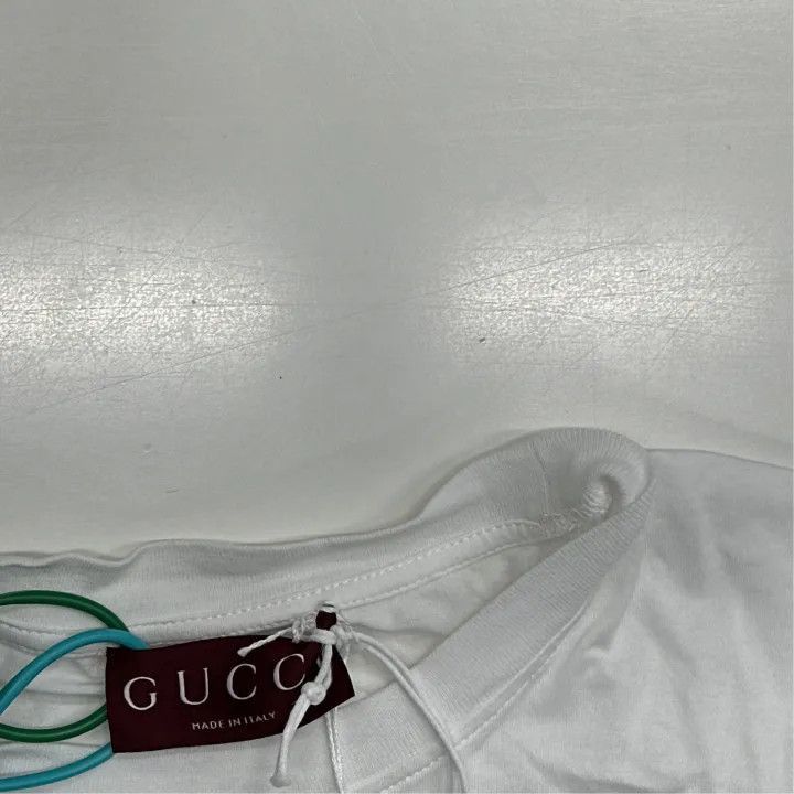 Gucci Gucci White Logo Print Short Sleeve T-Shirt-2507 Size XS / US 0-2 / IT 36-38 - 6 Thumbnail