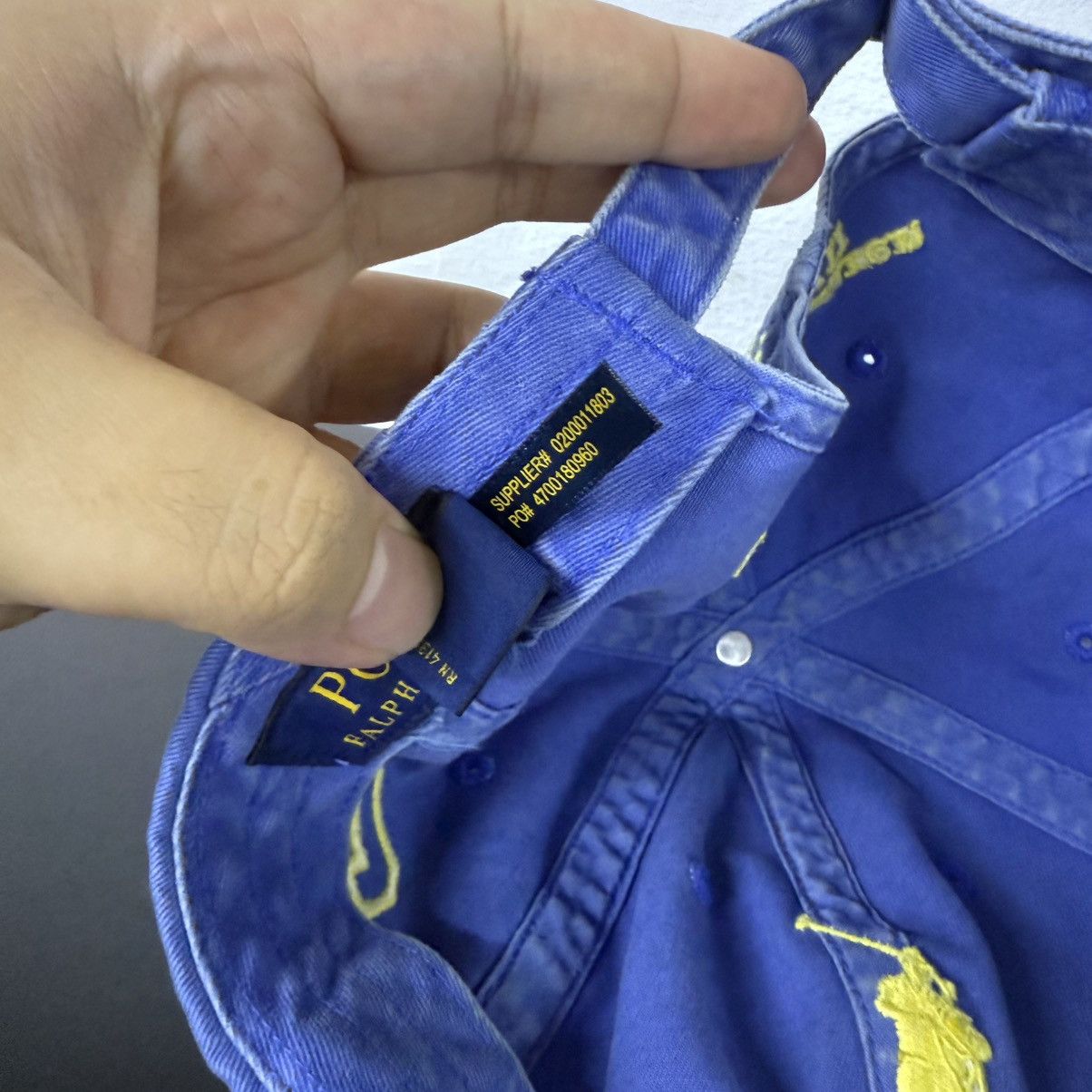 Polo Ralph Lauren Vintage Polo Ralph Lauren Faded Blue Size ONE SIZE - 7 Thumbnail