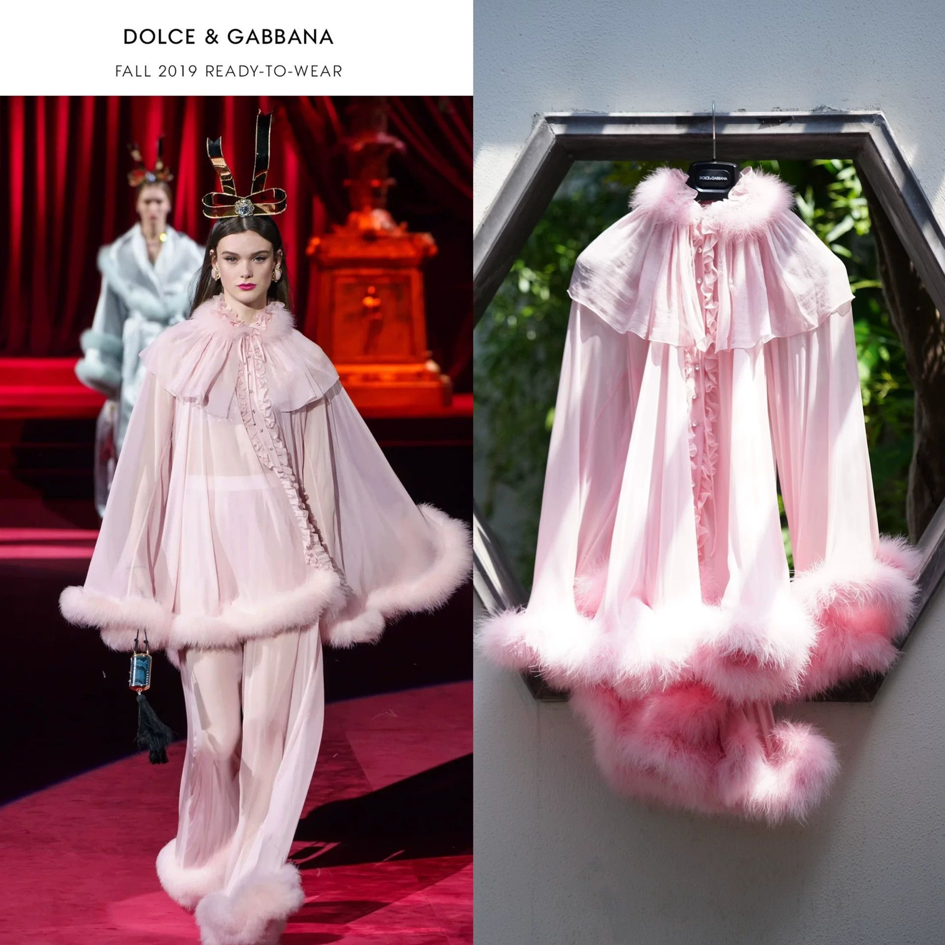 Dolce & Gabbana DG Runway Silk Fire Feather Cape w/Sleeves Italian 38 New Size XS / US 0-2 / IT 36-38 - 2 Thumbnail
