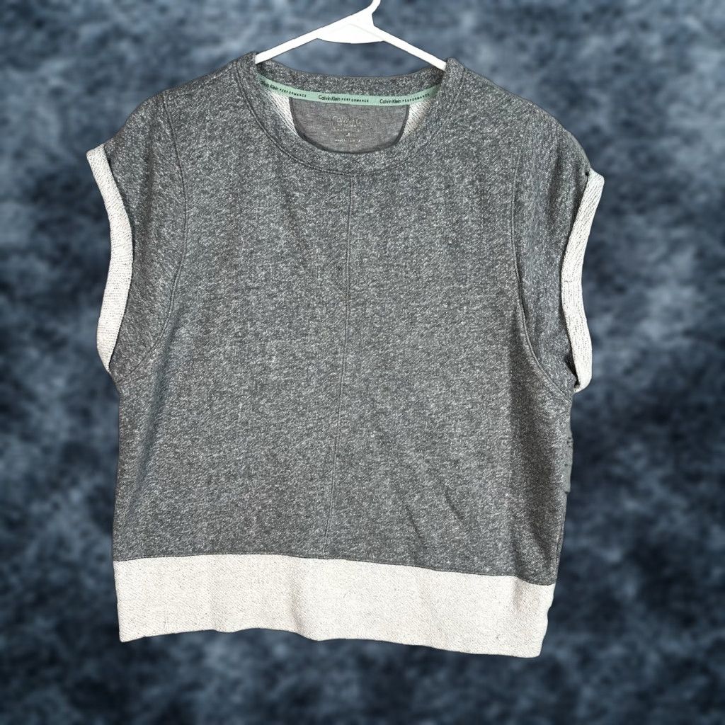 Calvin Klein Calvin Klein Performance Sweatshirt Sleeveless Medium Gray Womens Size M / US 6-8 / IT 42-44 - 1 Thumbnail