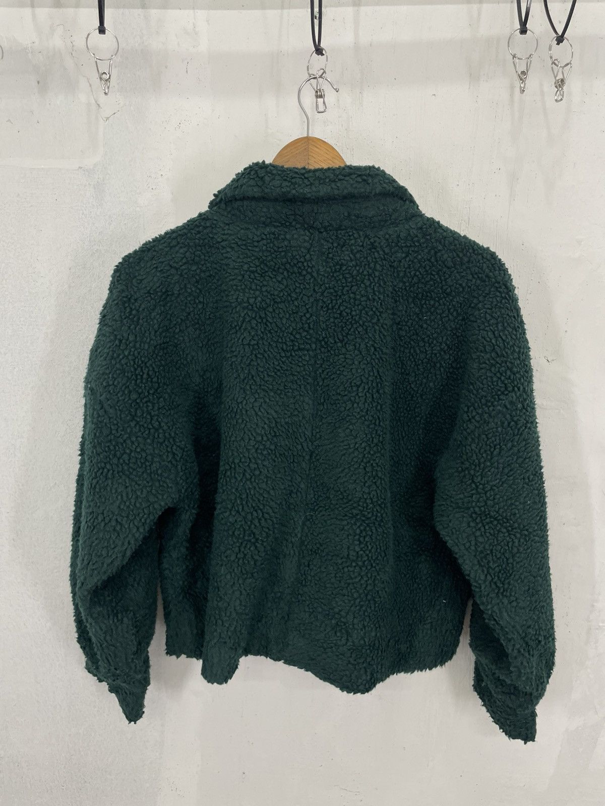Japanese Brand Lax Dan Tia Pocket Fleece Winter Crop Jacket Size L / US 10 / IT 46 - 2 Thumbnail