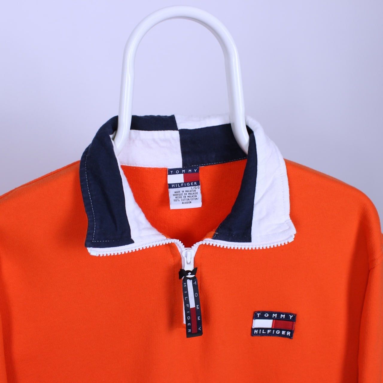 Tommy Hilfiger Vintage Tommy Hilfiger Sweatshirt 1/4 Zip Size US L / EU 52-54 / 3 - 3 Thumbnail