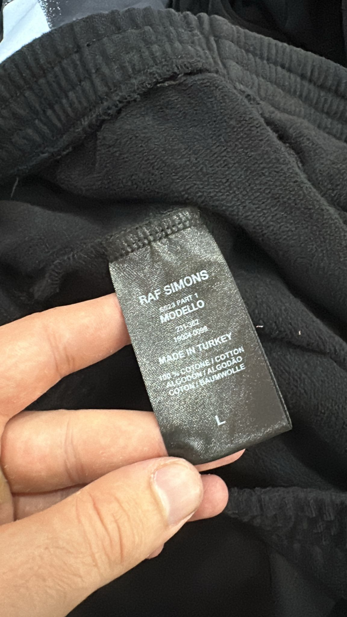 Raf Simons CC000021 Hand Sign Sweatpants & Joggers in Black Size US 34 / EU 50 - 8 Thumbnail
