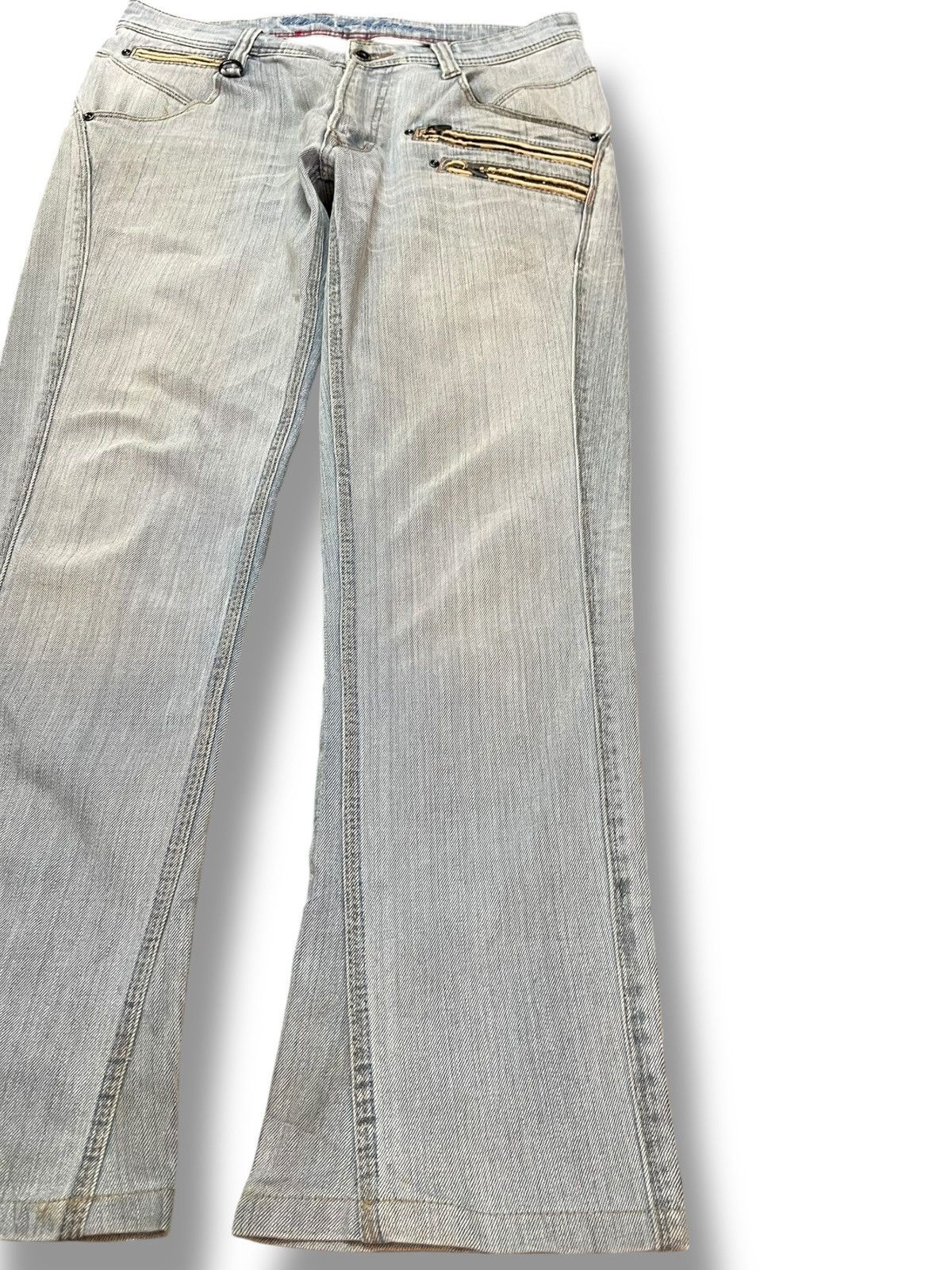 Nicole Club Vintage Nicole Club Flare Grunge Double Zipper Pocket Denim Size US 32 / EU 48 - 4 Thumbnail