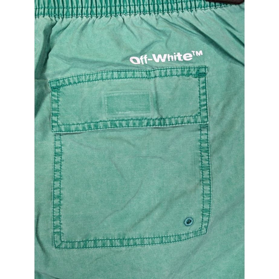 o1rshd1 Bounce Off Sunset Swimshort in Green/White
