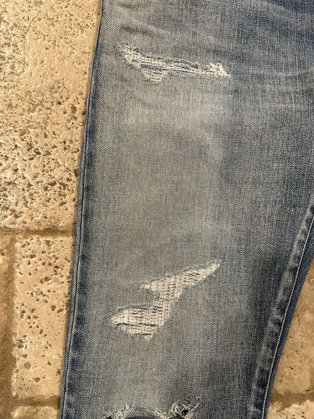 Hedi Slimane × Saint Laurent Paris Saint Laurent x Hedi SS16 Blue Wash Distressed D02 Denim Size US 33 - 6 Thumbnail