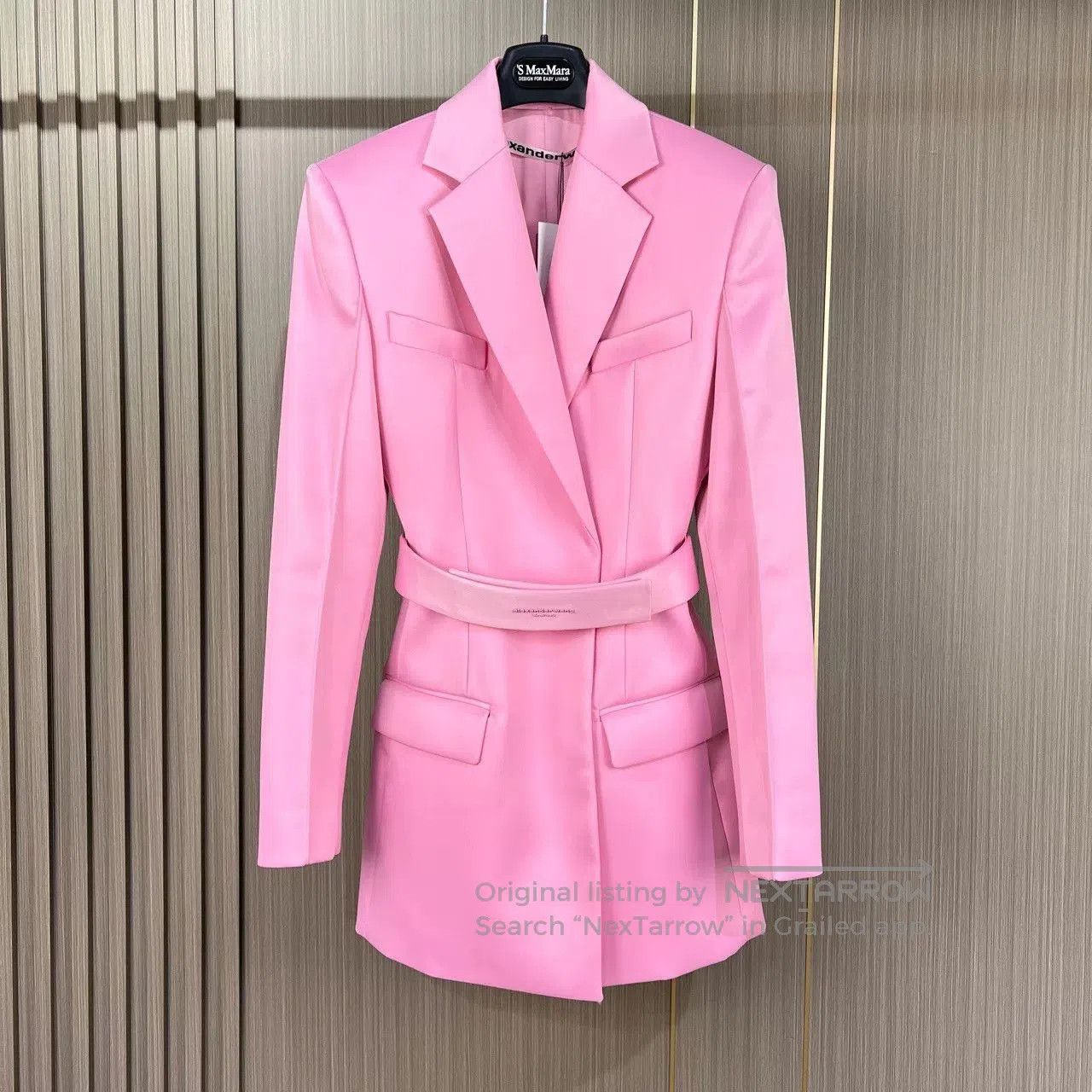 Alexander Wang pink satin belted blazer by Alexander Wang. Size XS / US 0-2 / IT 36-38 - 1 Thumbnail
