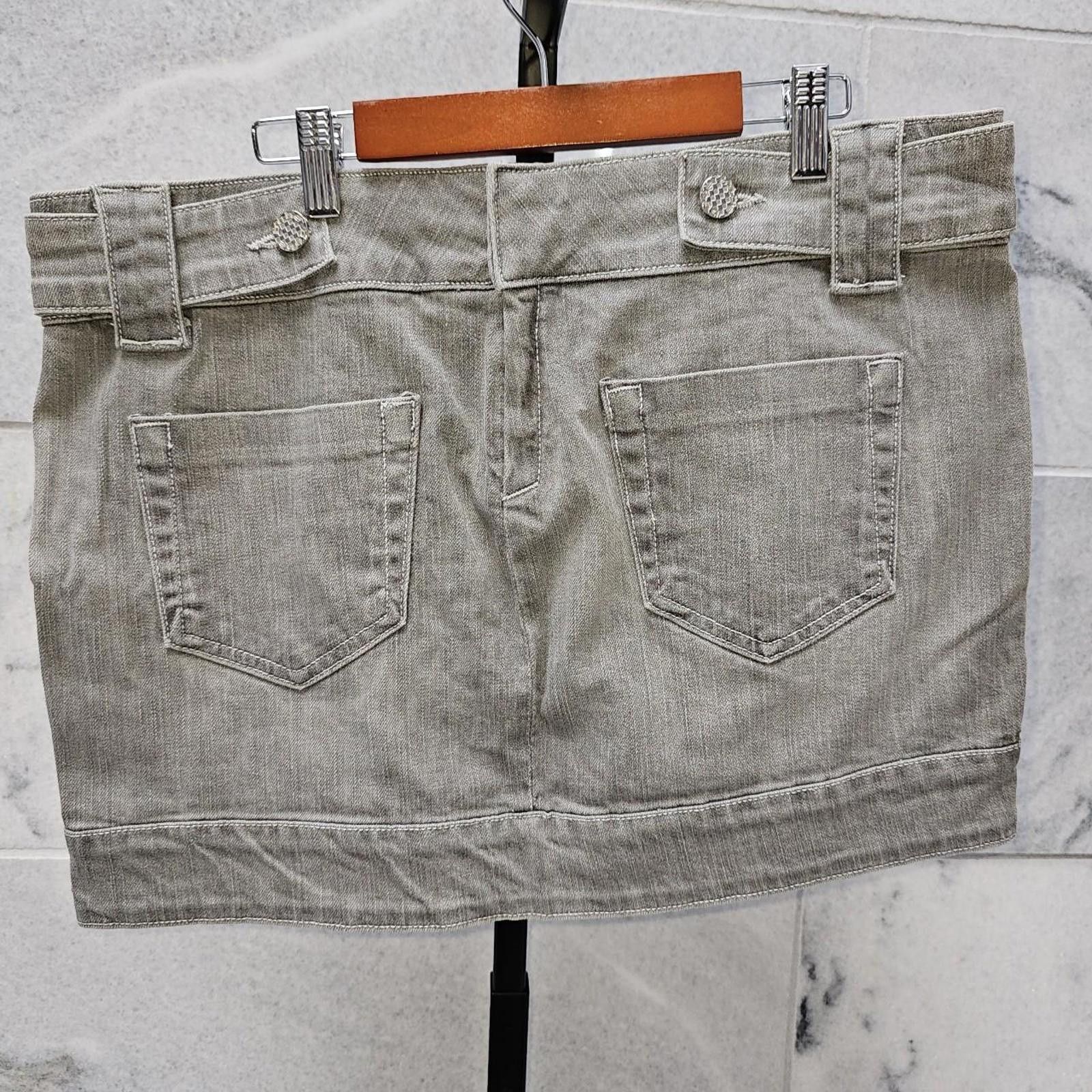 United Colors Of Benetton Bebe Women's Grey Denim Skirt Size 32" / US 10 / IT 46 - 4 Thumbnail