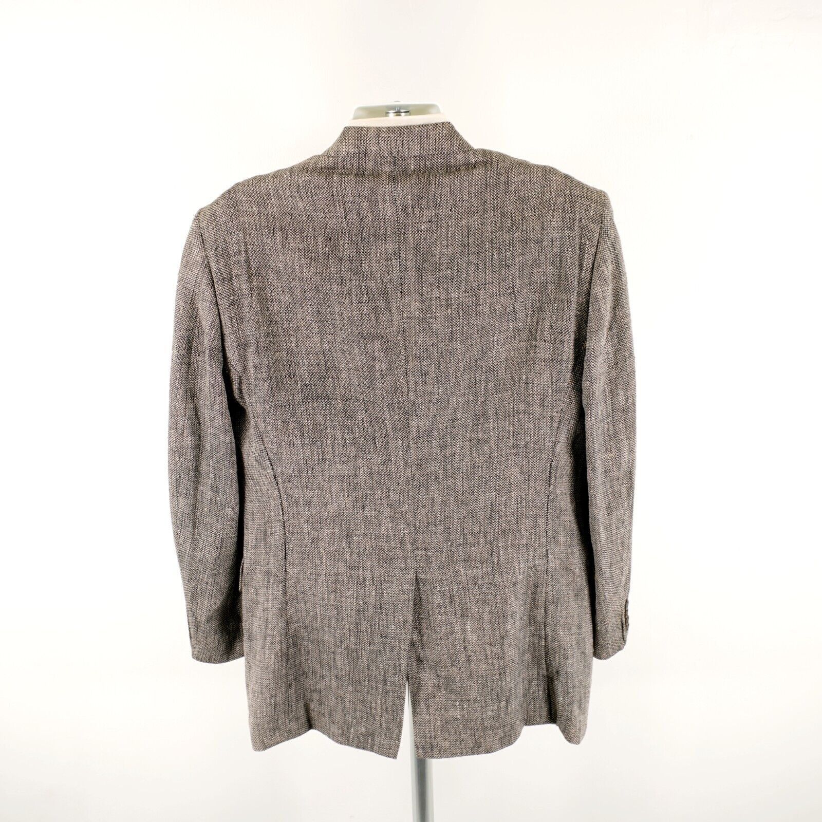 Stafford Stafford Tweed 100% Silk Black Tan White Spec 2 Button Sport Size ONE SIZE - 7 Thumbnail
