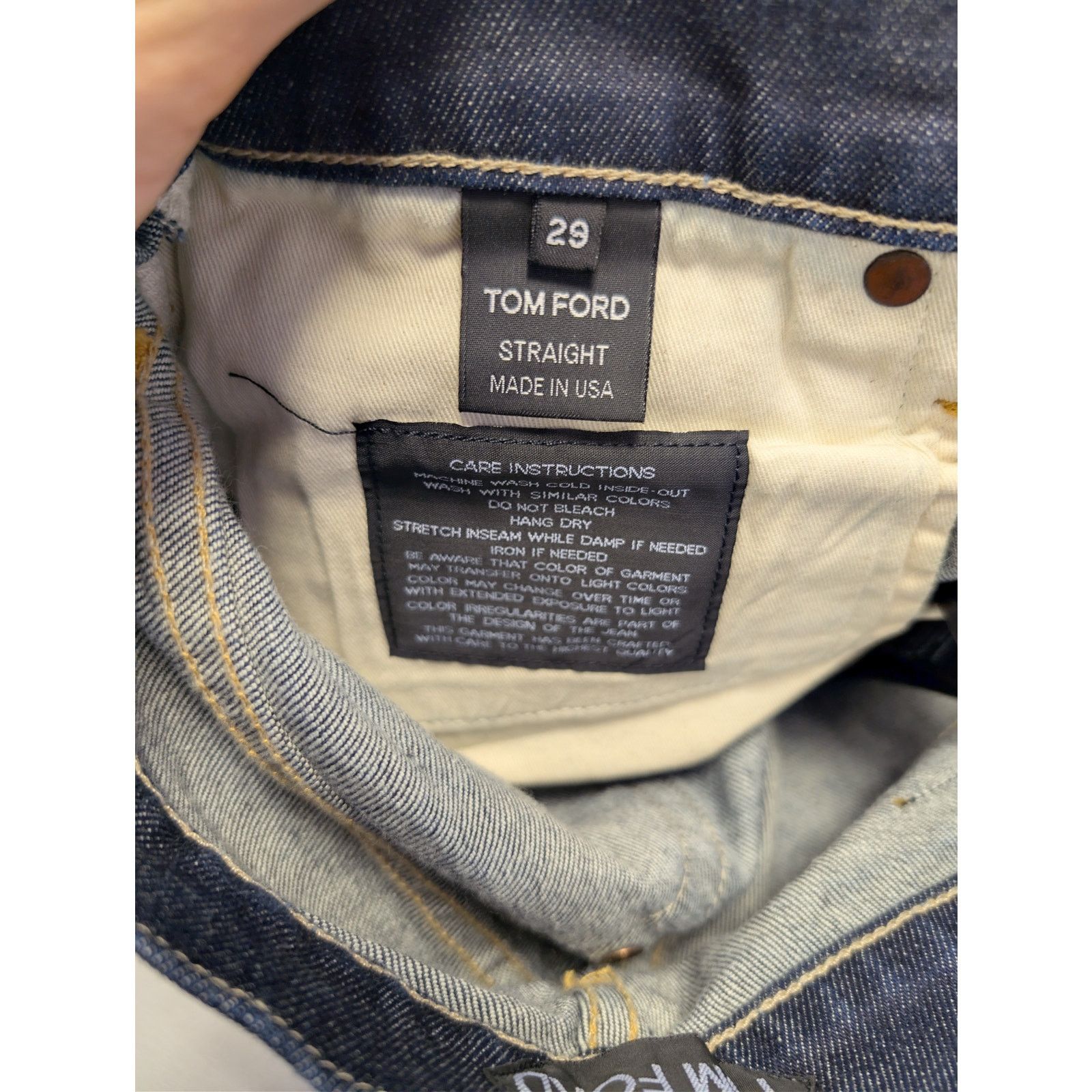 Tom Ford o1rshd1 Straight Denim Jeans in Indigo Blue 29 Size US 29 - 18 Thumbnail