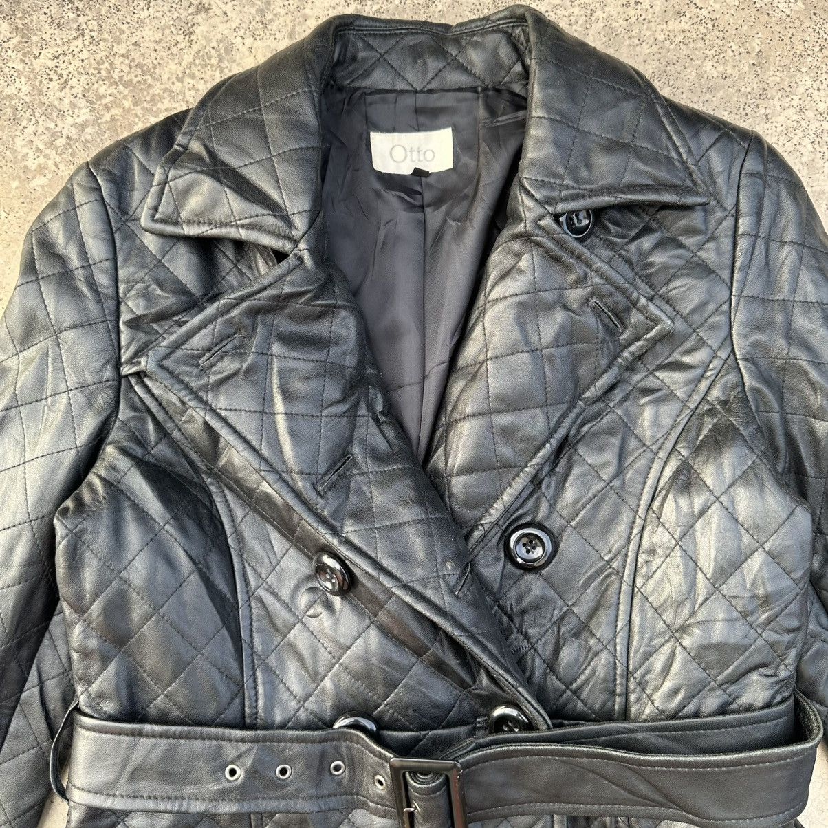 Otto Vintage Otto Quilted Puffer Trench Coat Silhouette Belted Size S / US 4 / IT 40 - 8 Thumbnail