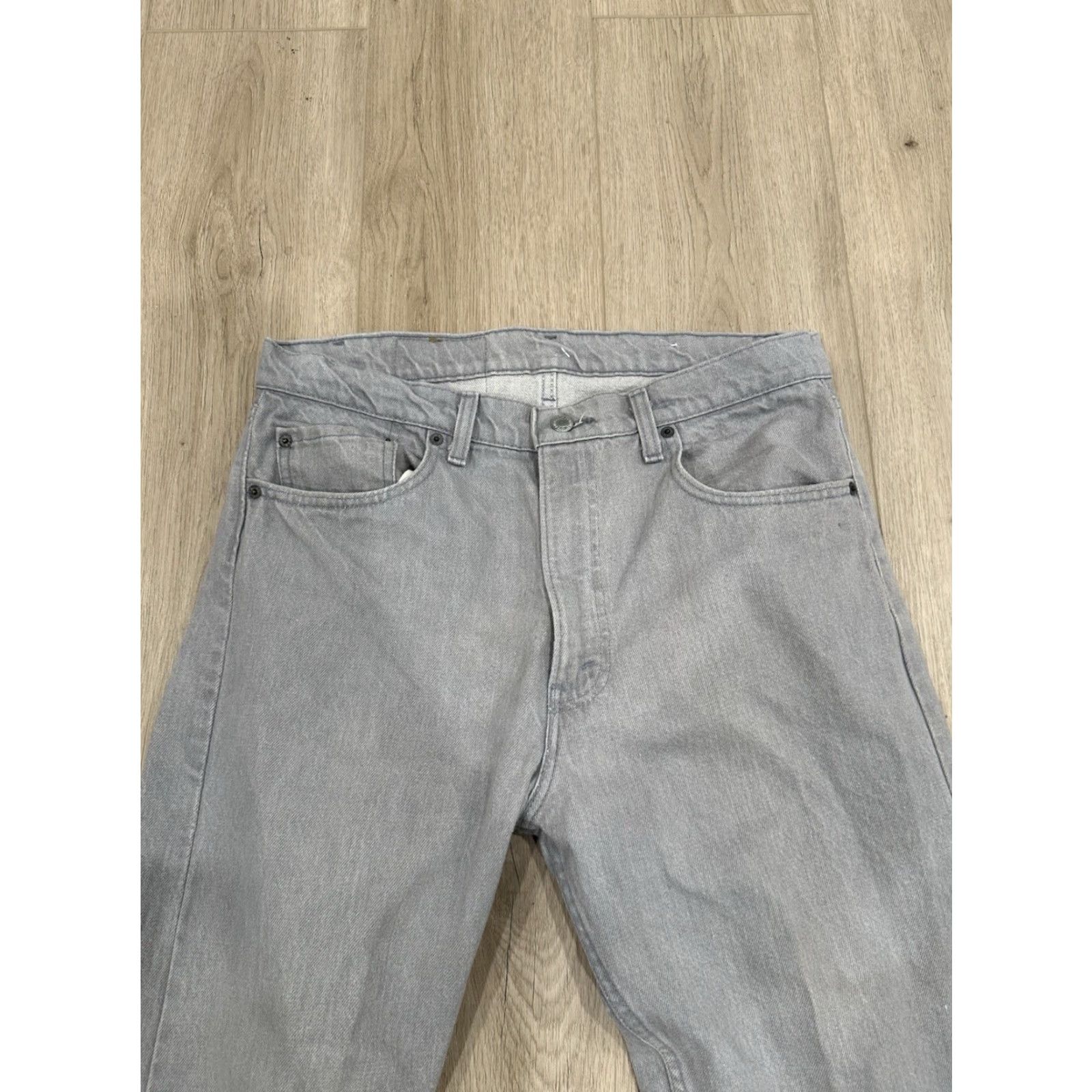 Levi's VINTAGE Levi's Jeans 505 Gray Denim 34x32 Regular Mens Levi's 505 Straight 80s USA Red Tab 34 32 Size US 34 / EU 50 - 4 Thumbnail
