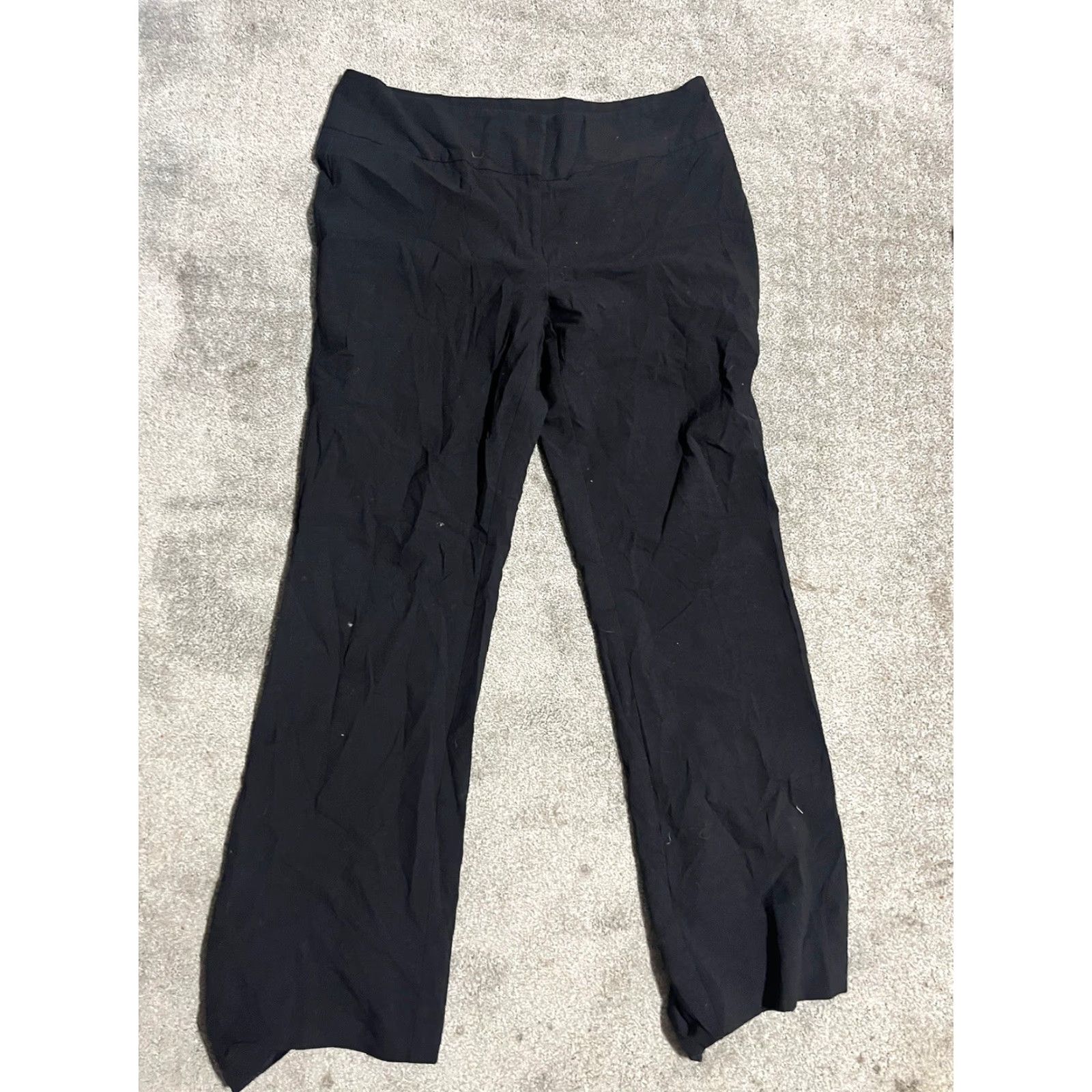 Kenneth Cole Kenneth Cole Womens The Amanda Dress Pants Size 10 Black Stretch Flared Leg Pants Dress Size 32" / US 10 / IT 46 - 2 Thumbnail