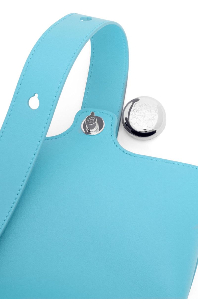 Loewe o1in1g0526 Size:OS / Mini Pebble Bucket Smooth Calfskin Blue Size ONE SIZE - 7 Thumbnail