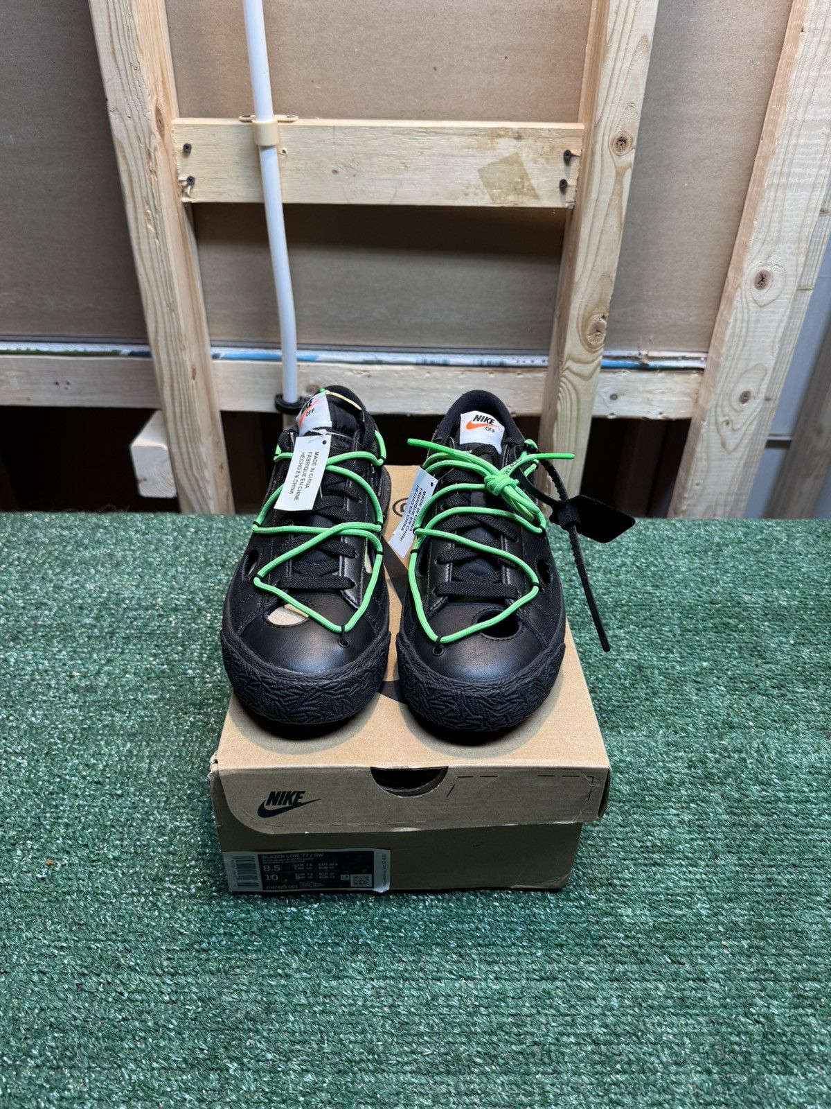 Nike Nike Blazer Low Off White Black Electro Green Size 8.5 Size US 8.5 / EU 41-42 - 5 Thumbnail