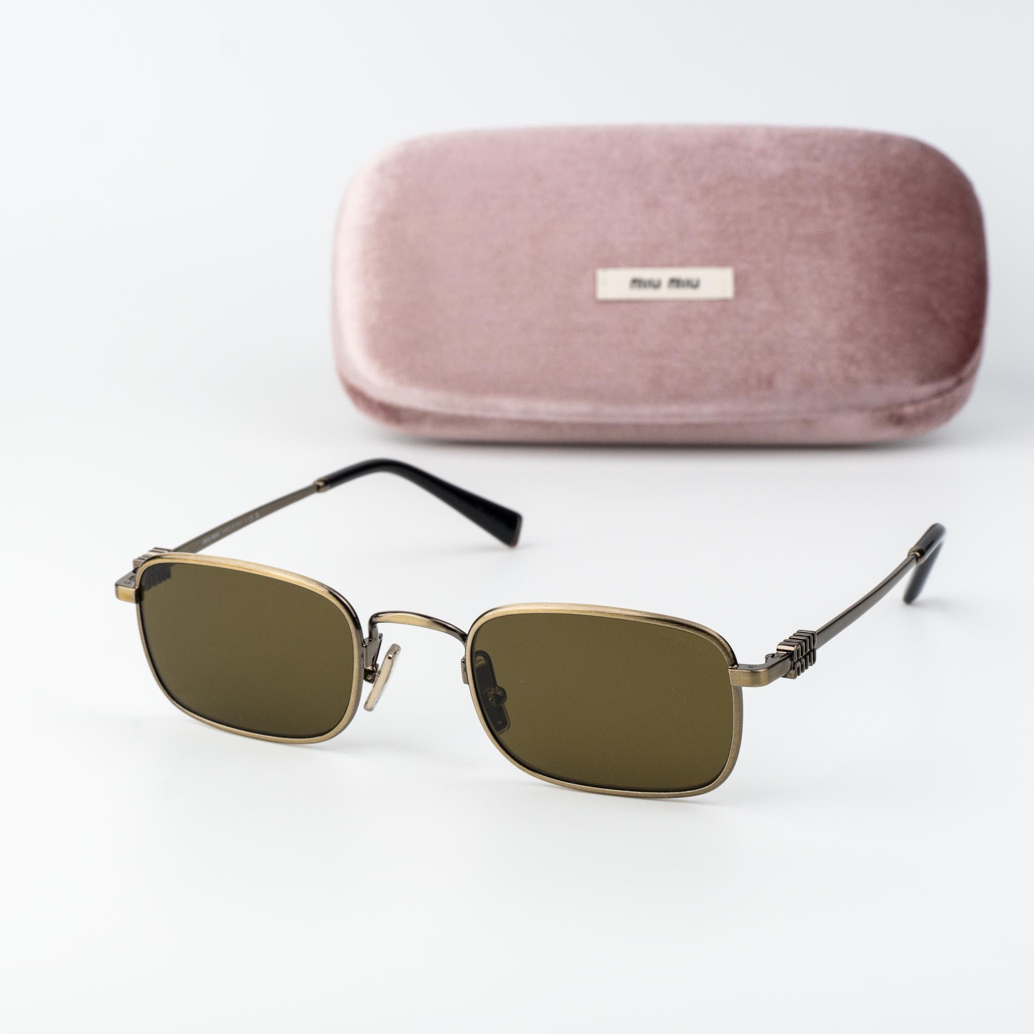 Miu Miu Miu Miu Women Sunglasses Rectangle MUA53S 26C09Z AUTHENTIC Size ONE SIZE - 1 Thumbnail