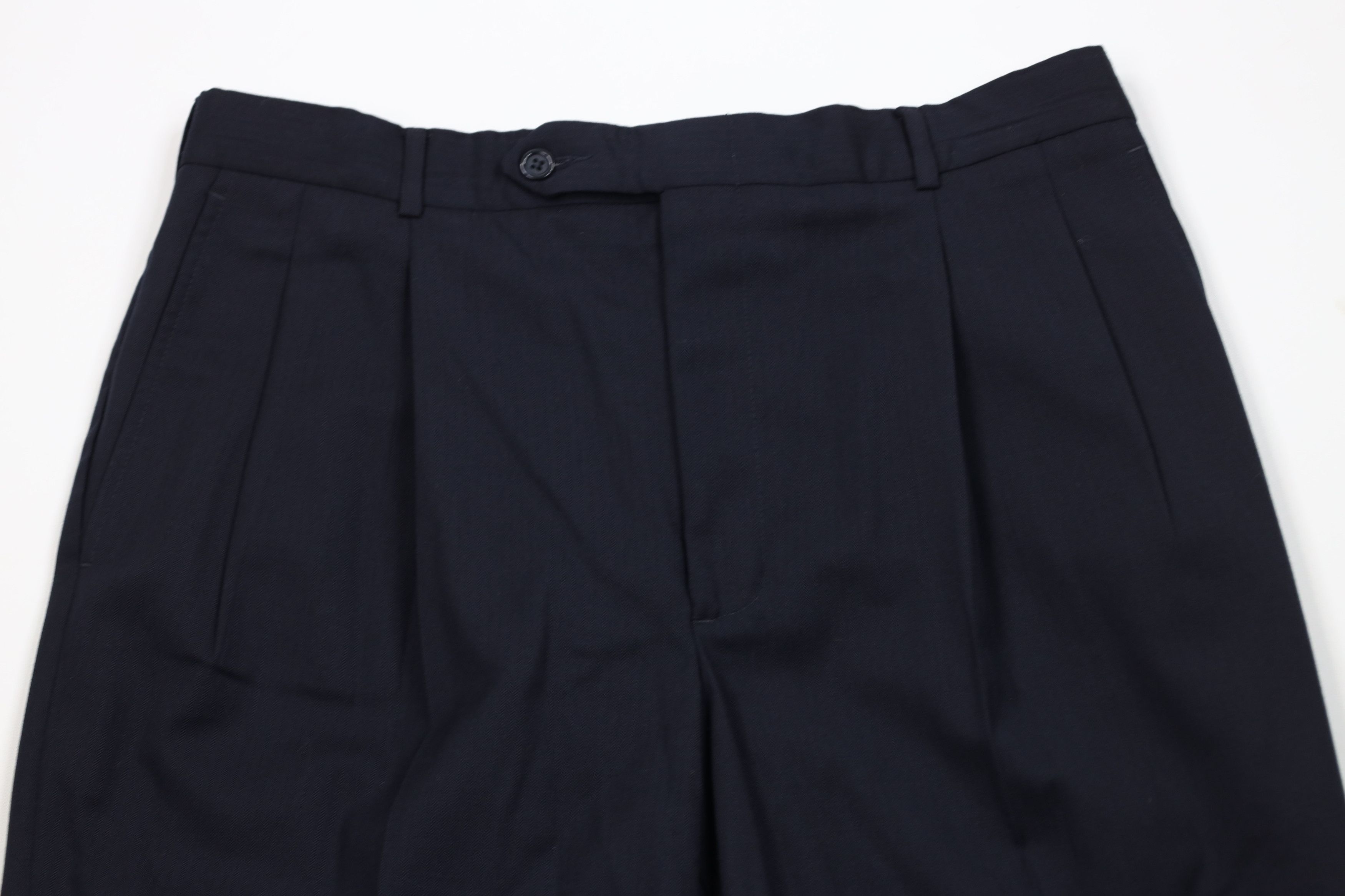 Vintage Vintage 90s Streetwear Wool Herringbone Wide Leg Chino Pants Size US 32 / EU 48 - 2 Thumbnail