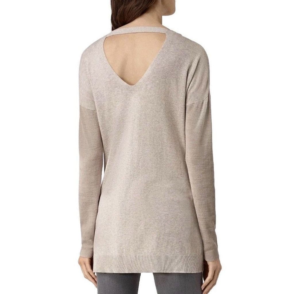 Allsaints All Saints Twist Jumper Deep V Neck Keyhole Pink Sweater S Size S / US 4 / IT 40 - 14 Thumbnail