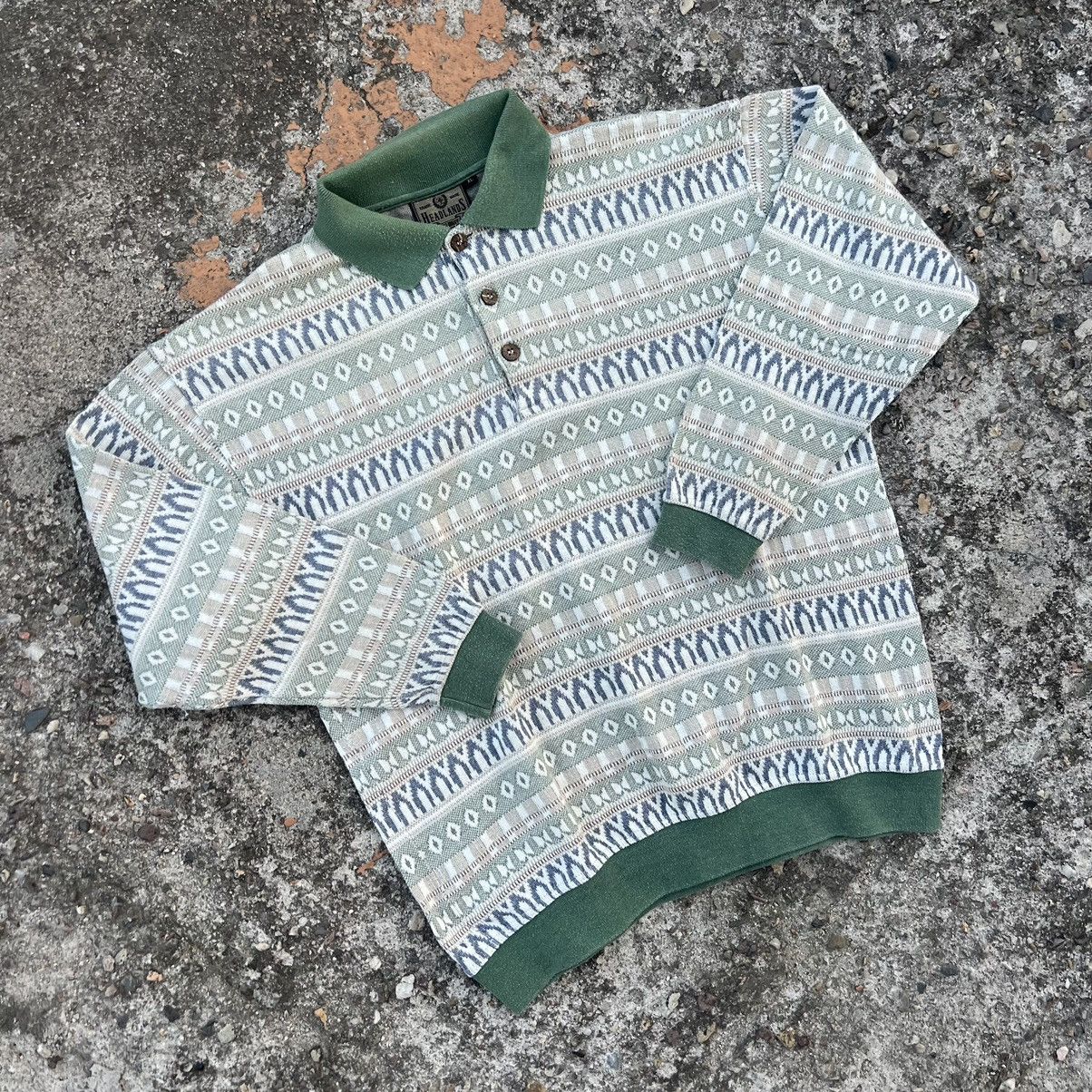 Vintage Vintage Sweater Knit Boxy Oversize Coogi Y2K 90s Size US L / EU 52-54 / 3 - 2 Thumbnail